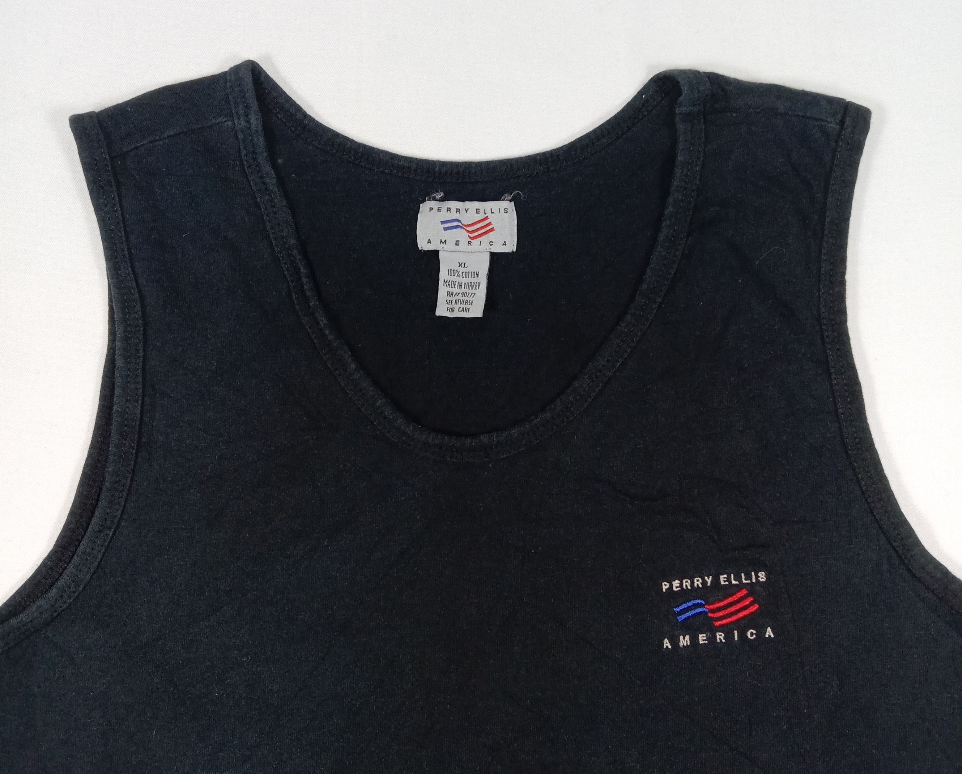 Perry Ellis Vintage Perry Ellis America Black Tank Top Size US L / EU 52-54 / 3 - 2 Thumbnail