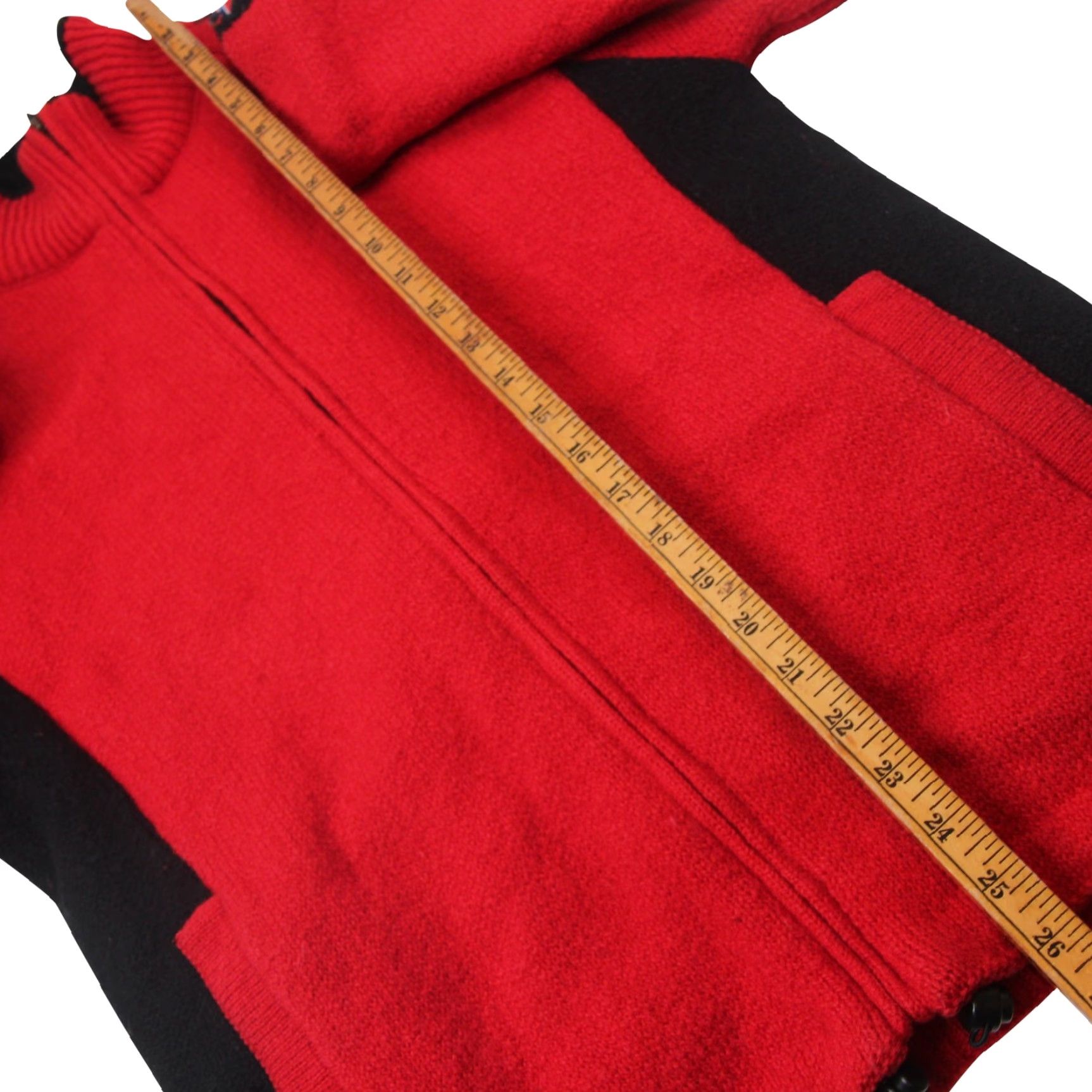 Vintage VINTAGE Norsk Wear Mens Small Nordic Wool Sweater Red S Full Zip Wool Sweater Mens Red 90s Size US S / EU 44-46 / 1 - 6 Thumbnail