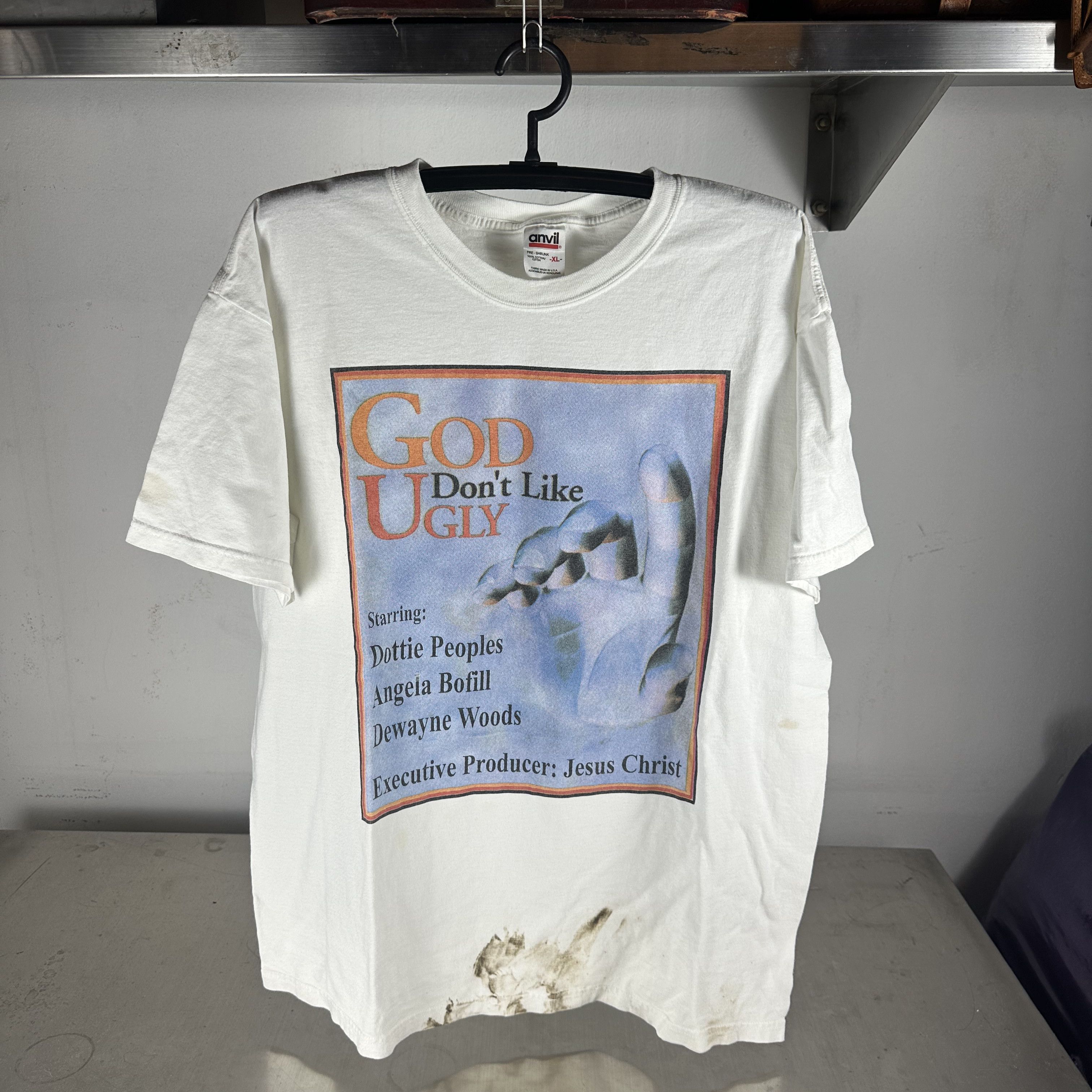 Vintage 90s God Don't Like Ugly Gospel Stage Play T-shirt Size US XL / EU 56 / 4 - 1 Thumbnail