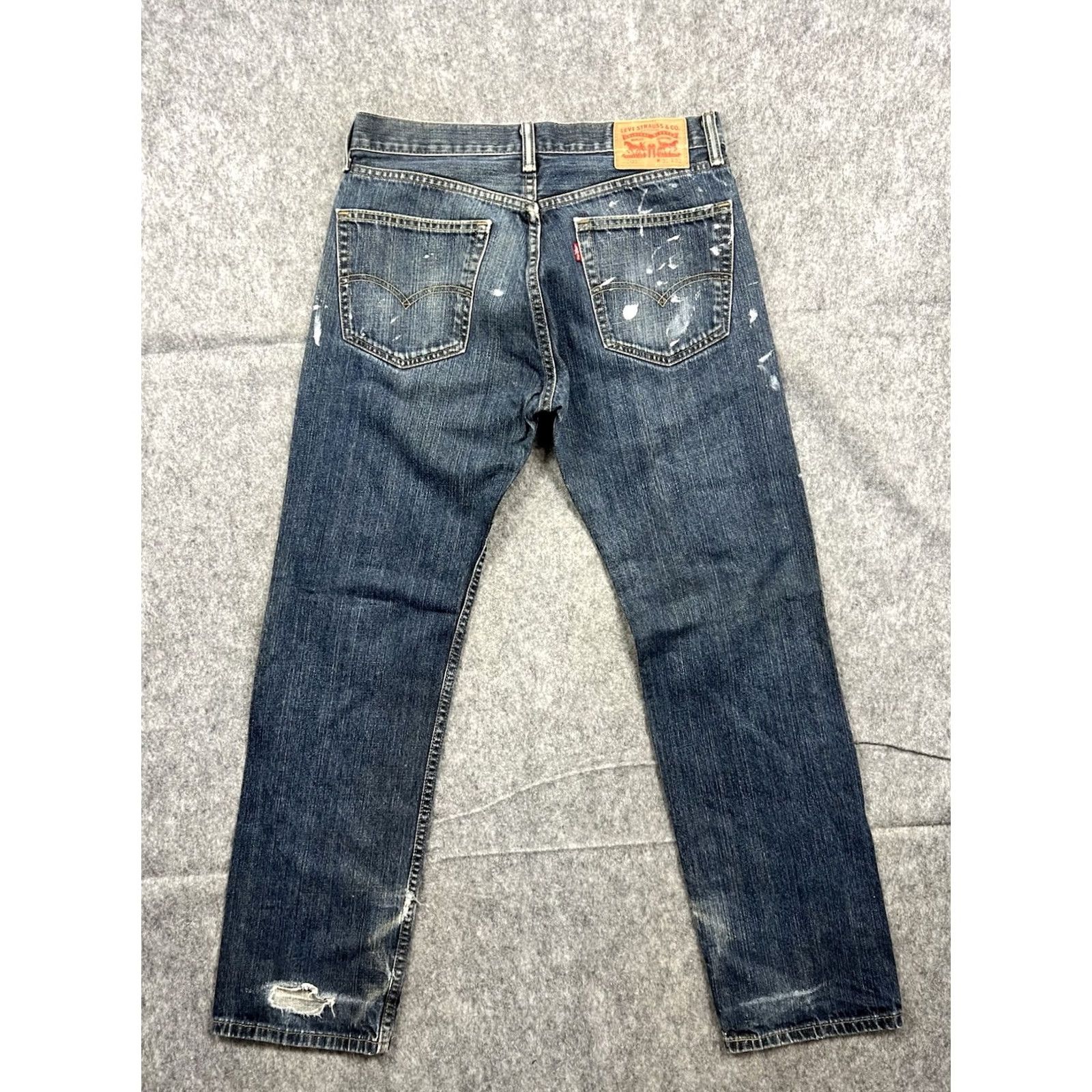 Levi's VINTAGE Levi's 505 Jeans Mens Regular Straight Distressed 31x32 Blue Denim USA 90s Grunge, Workwear, Grunge, USA Mens Size US 31 - 2 Thumbnail