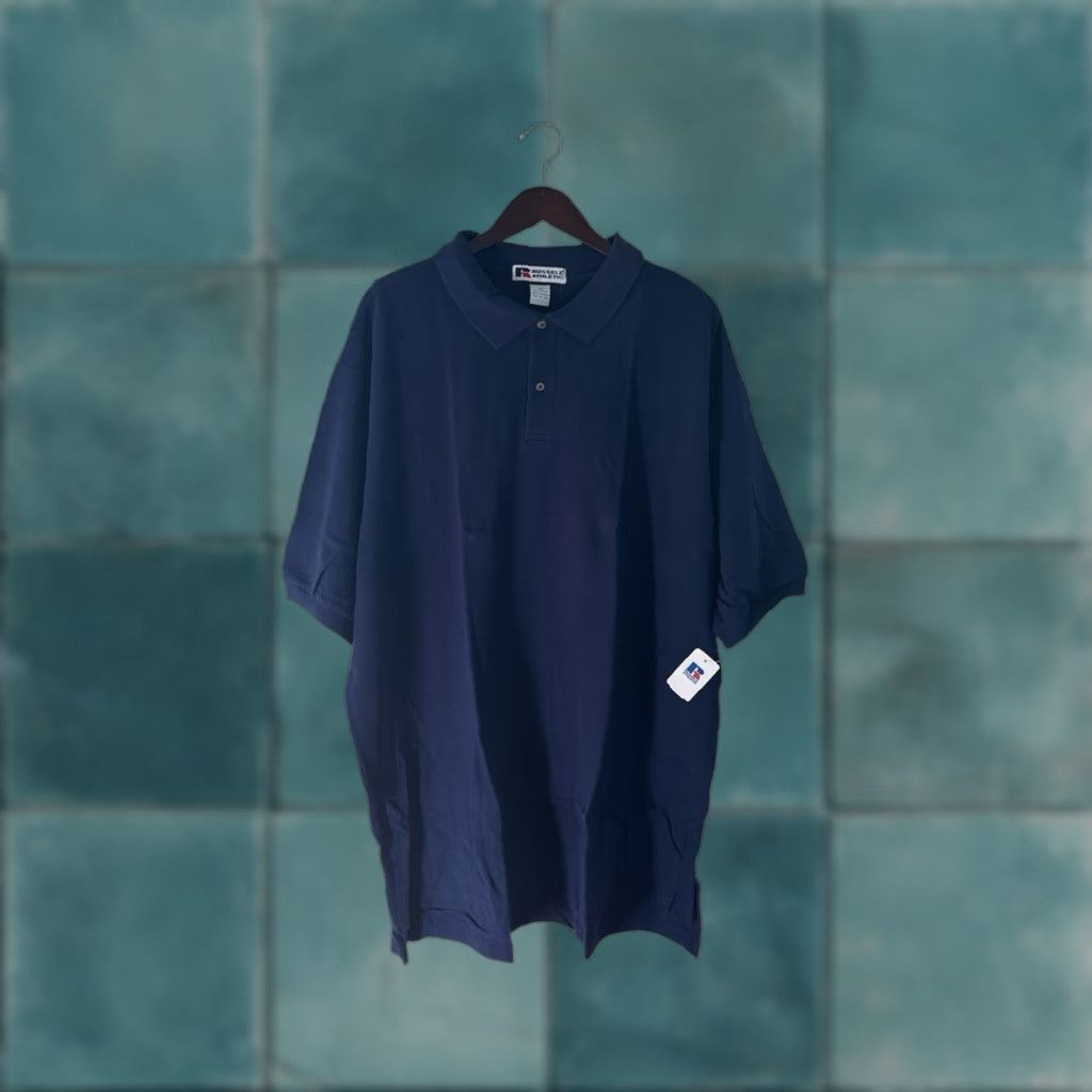 Russell Athletic VINTAGE Russell Athletic Polo Shirt Mens 2XL Blue 90s Deadstock NWT Shirt Size US XXL / EU 58 / 5 - 1 Thumbnail