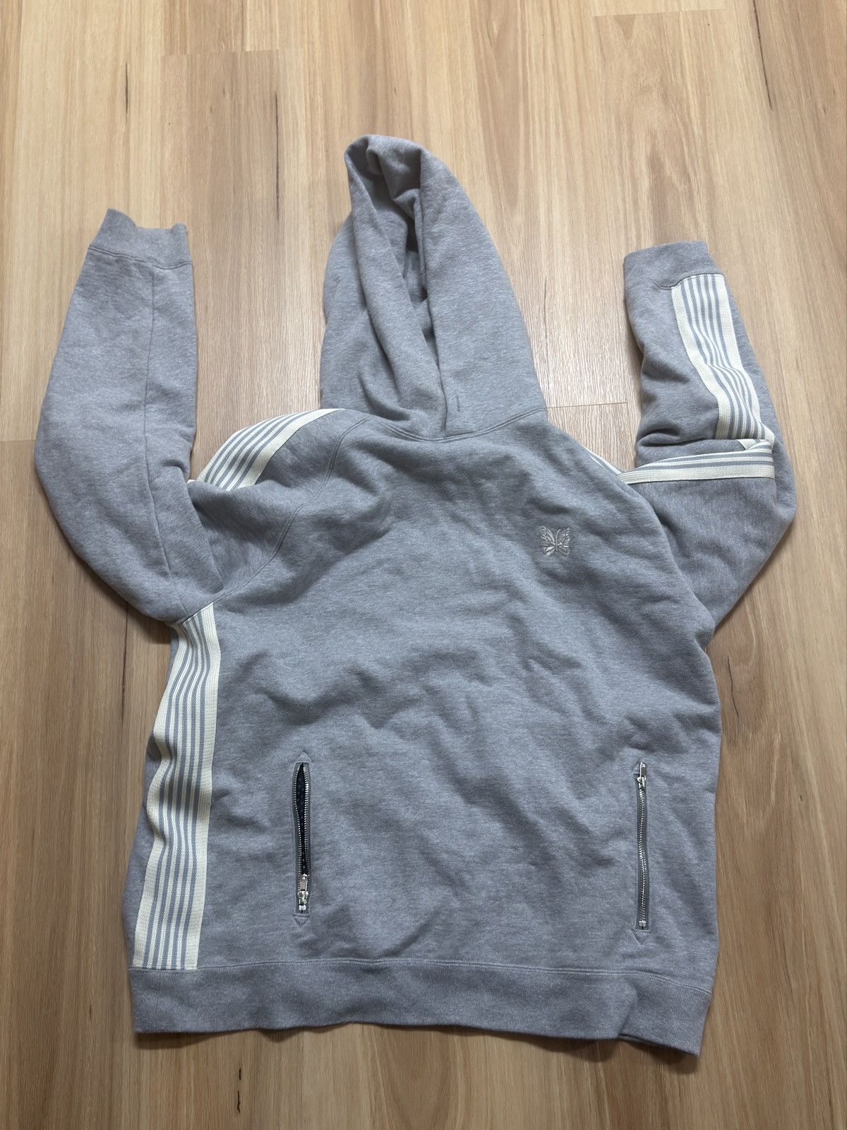Needles Needles Heather Grey Track Hoodie Size US XL / EU 56 / 4 - 1 Thumbnail