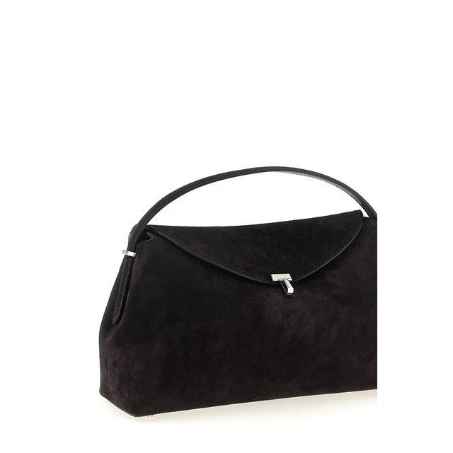 Toteme TOTEME T-Lock Espresso Brown Suede Top Handle Bag New Size ONE SIZE - 3 Thumbnail