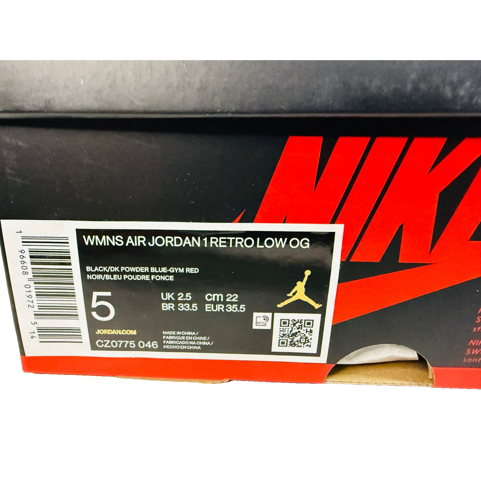 Nike Nike Air Jordan 1 Low OG WMNS UNC Chicago Black Powder Blue Size US 5 / IT 35 - 8 Thumbnail