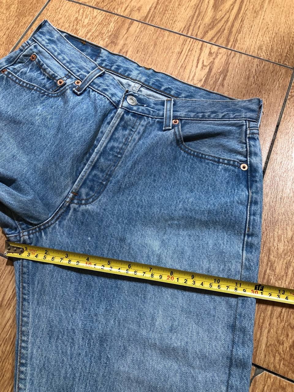 Levi's Vintage 60's Levis 501 Jeans Patchwork Flare Blue Jeans Size 30" / US 8 / IT 44 - 7 Thumbnail