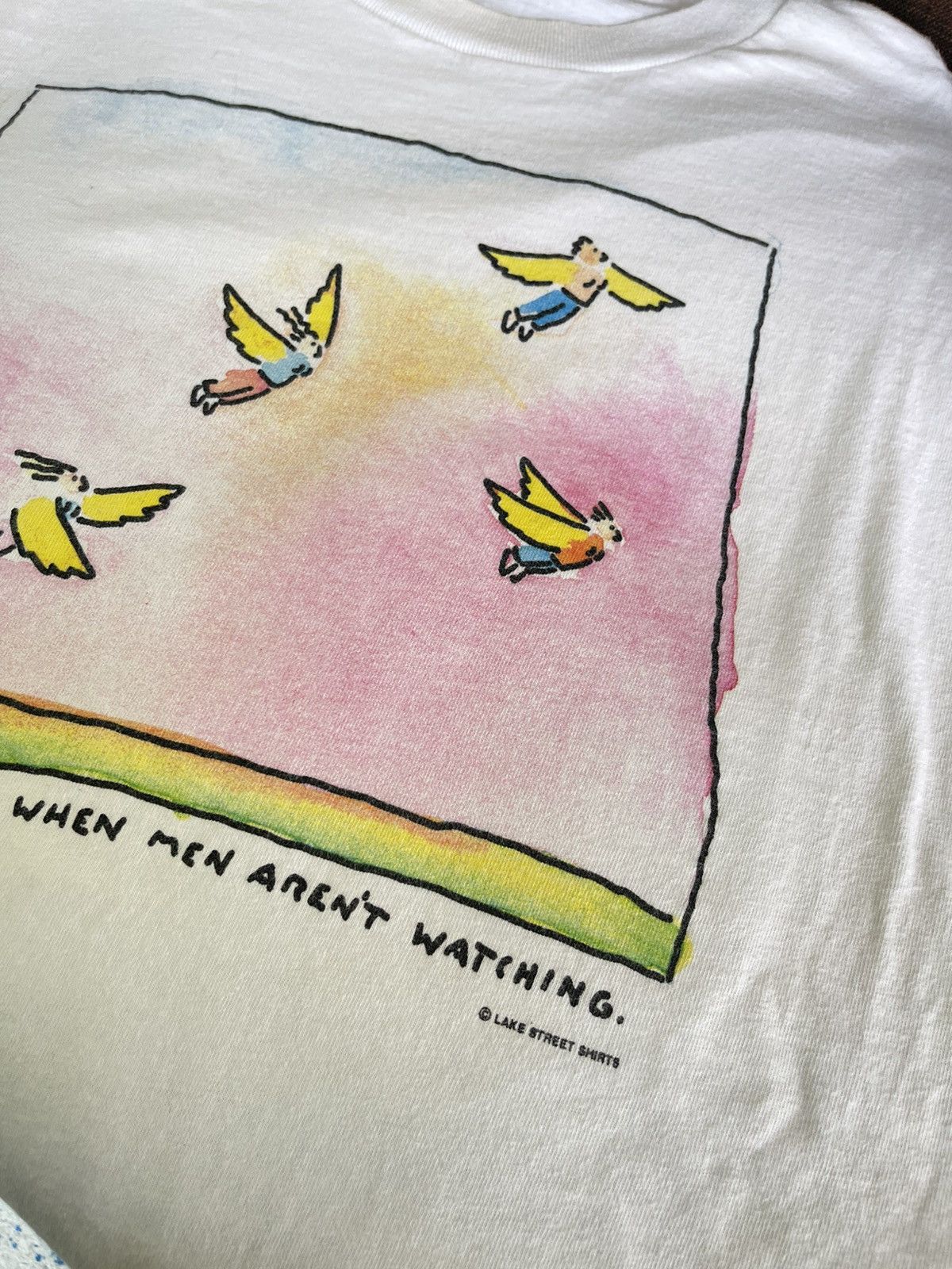 Other Vintage 90s Lake Street Shirts "Women Fly" Graphic T-Shirt L Size US XL / EU 56 / 4 - 4 Thumbnail
