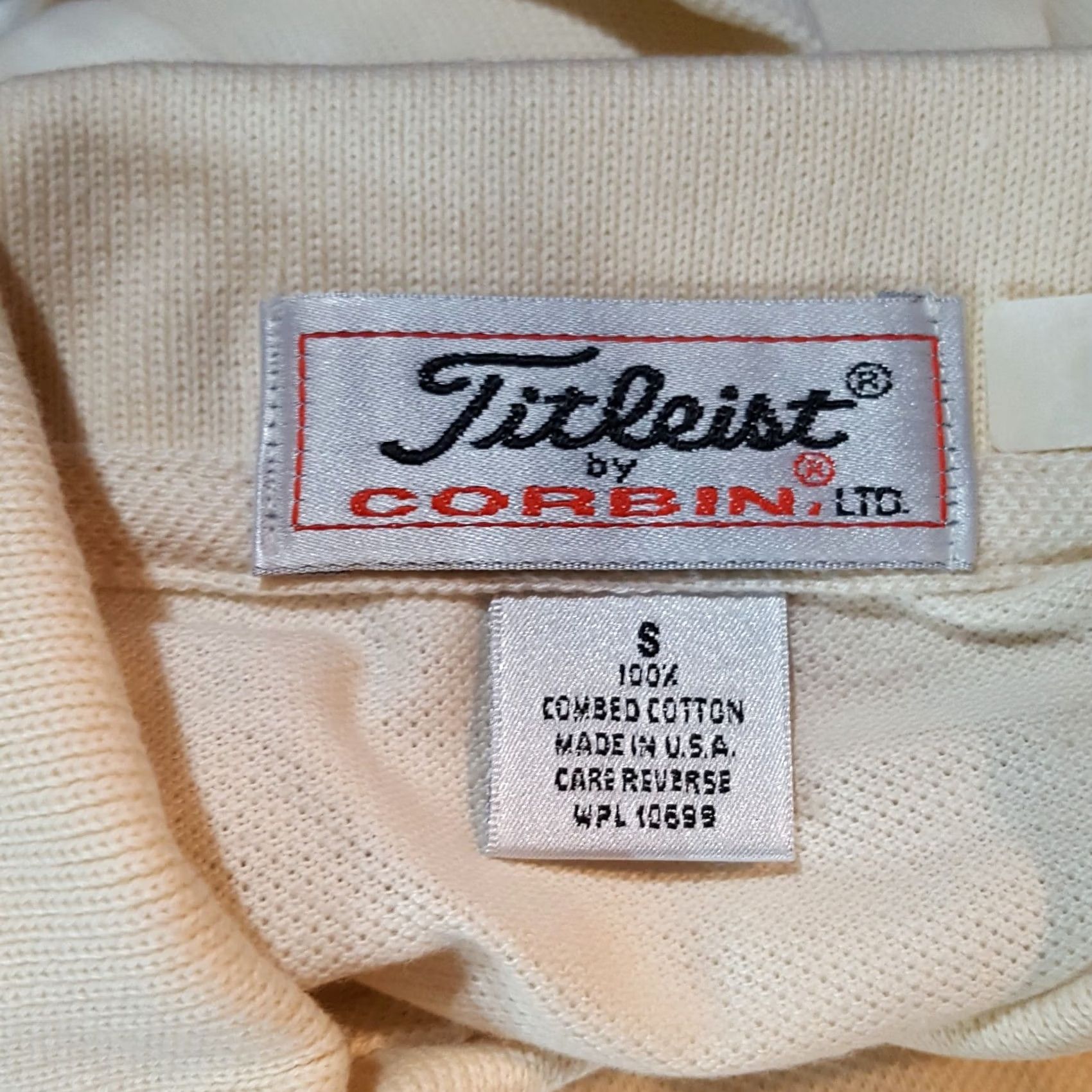 Titleist VINTAGE Titleist Golf Polo Men's S Ivory Knit Collared Button Shirt USA Made 90s Preppy Athletic Golf Outdoor PGA Sports Tennis Classic Shirt Size US S / EU 44-46 / 1 - 6 Thumbnail
