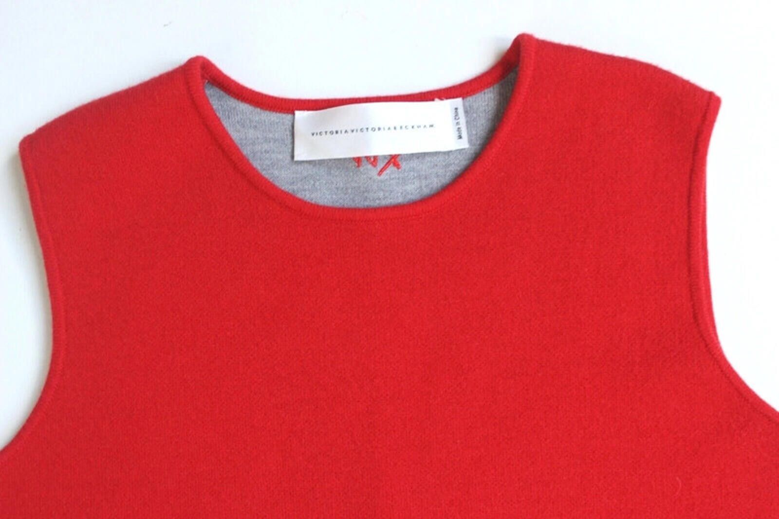 Other Victoria Beckham Red Cashmere Knit Wool Dress UK 14 Size L / US 10 / IT 46 - 1 Thumbnail