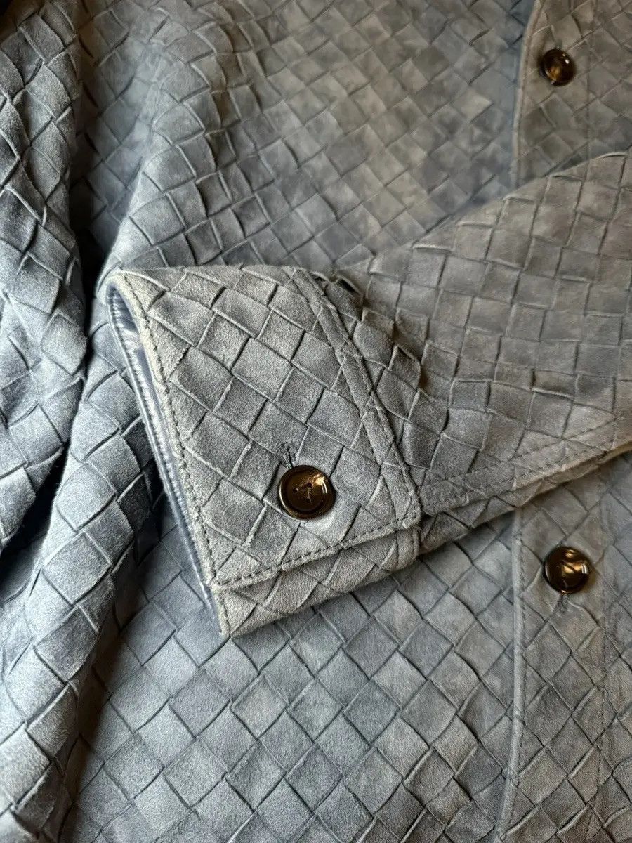 Bottega Veneta Intrecciato Leather Overshirt Size US L / EU 52-54 / 3 - 6 Thumbnail