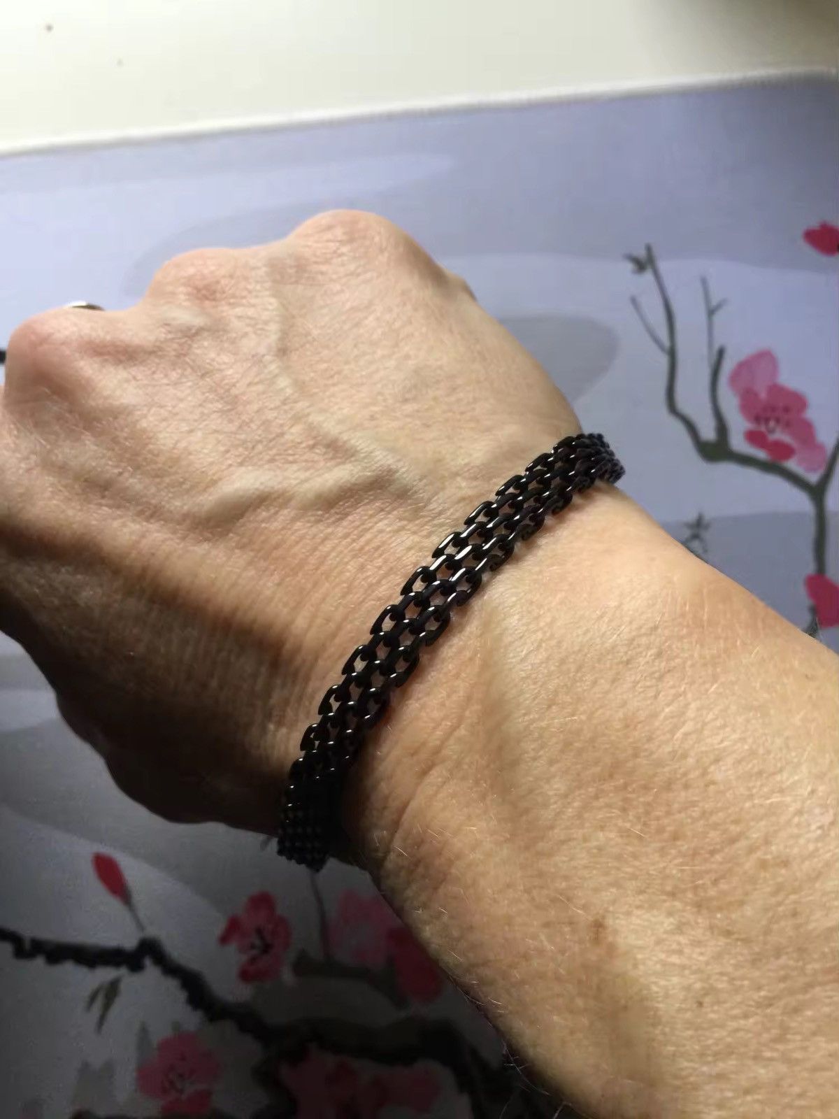 Jewelry 21 Cm 6Mm Unisex Chain Bracelets in Black, Men's