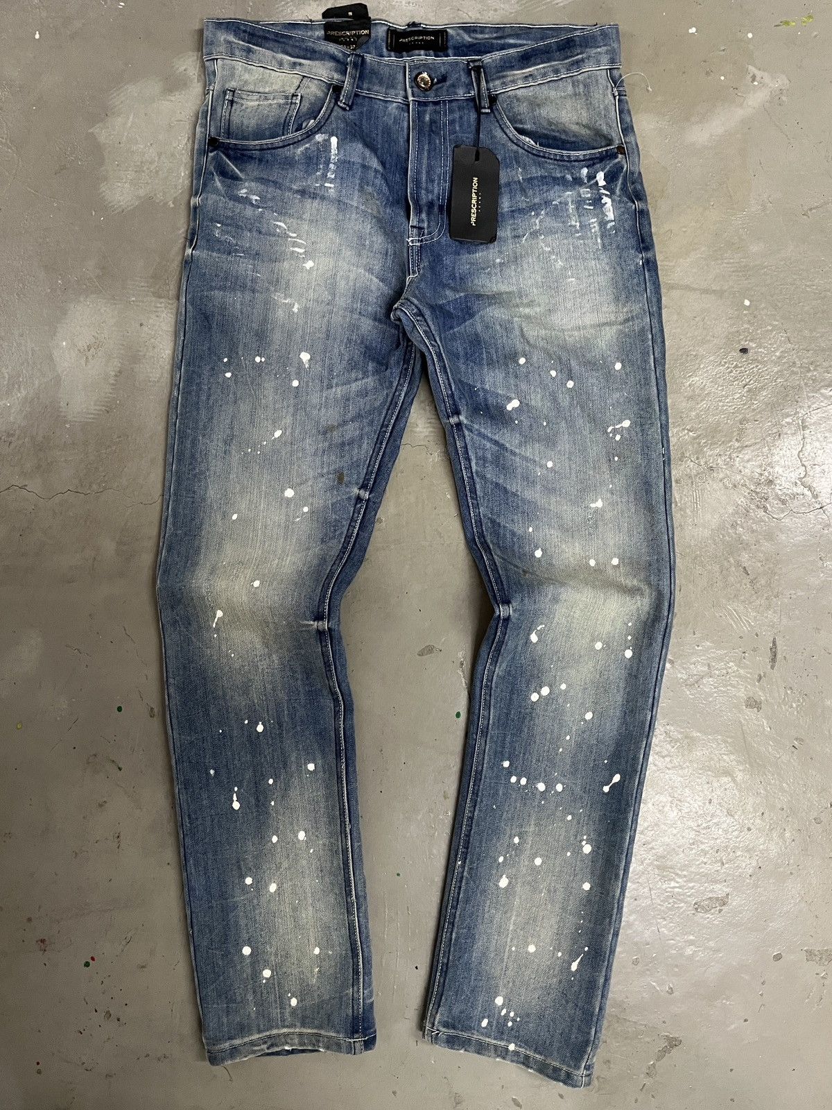 If Six Was Nine WASHED DENIM PAINT SPLATTER JEANS JUNYA HELMUT LANG STYLE Size US 34 / EU 50 - 1 Thumbnail