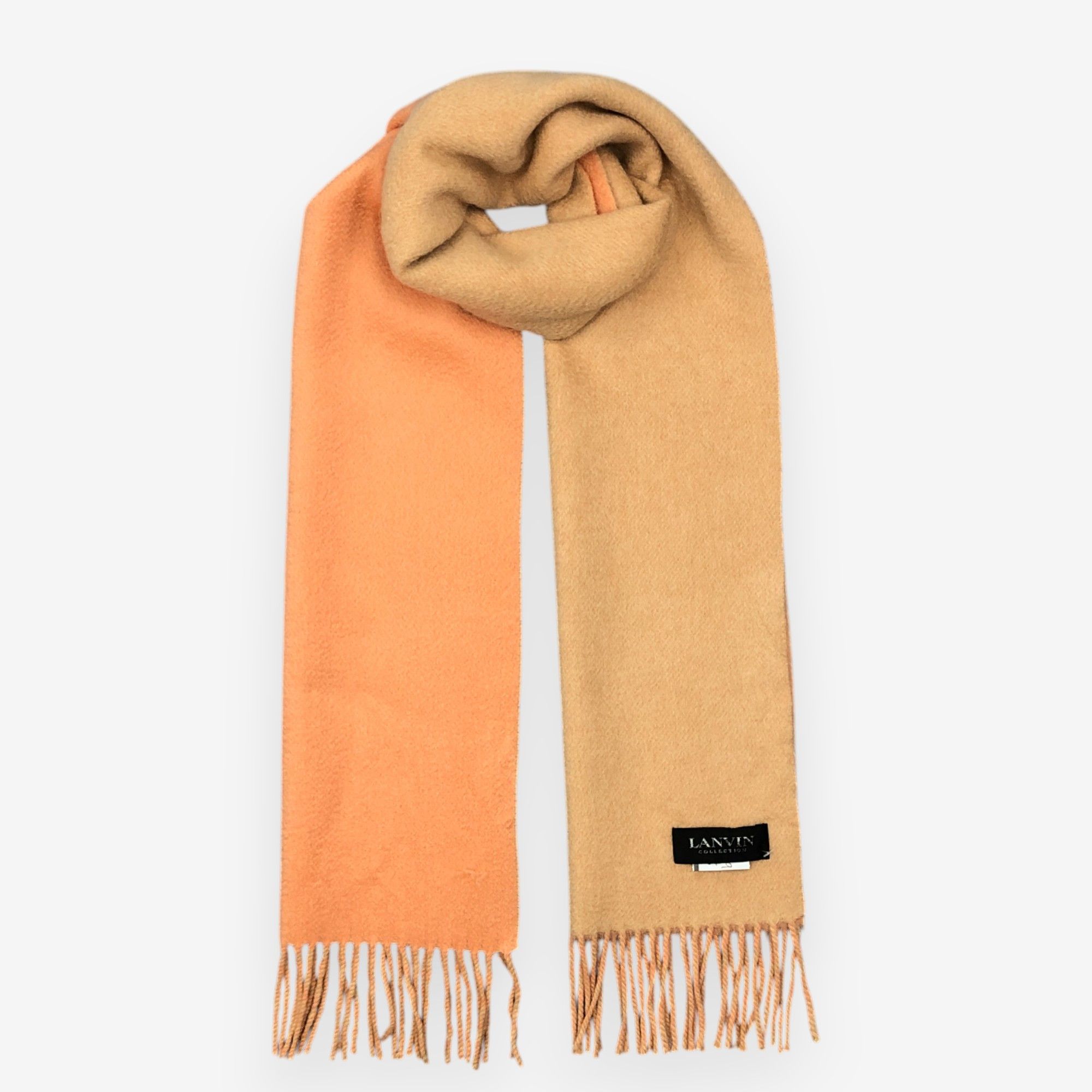Lanvin Vintage Lanvin Scarf Muffler Cashmere Winter Fringe Scarves Size ONE SIZE - 1 Thumbnail
