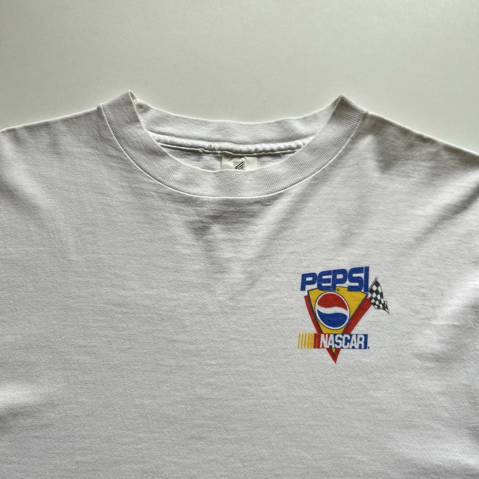 NASCAR × Pepsi × Vintage Vintage 90s Pepsi Nascar T-Shirt XL White Single Stitch Rare Size US XL / EU 56 / 4 - 2 Thumbnail