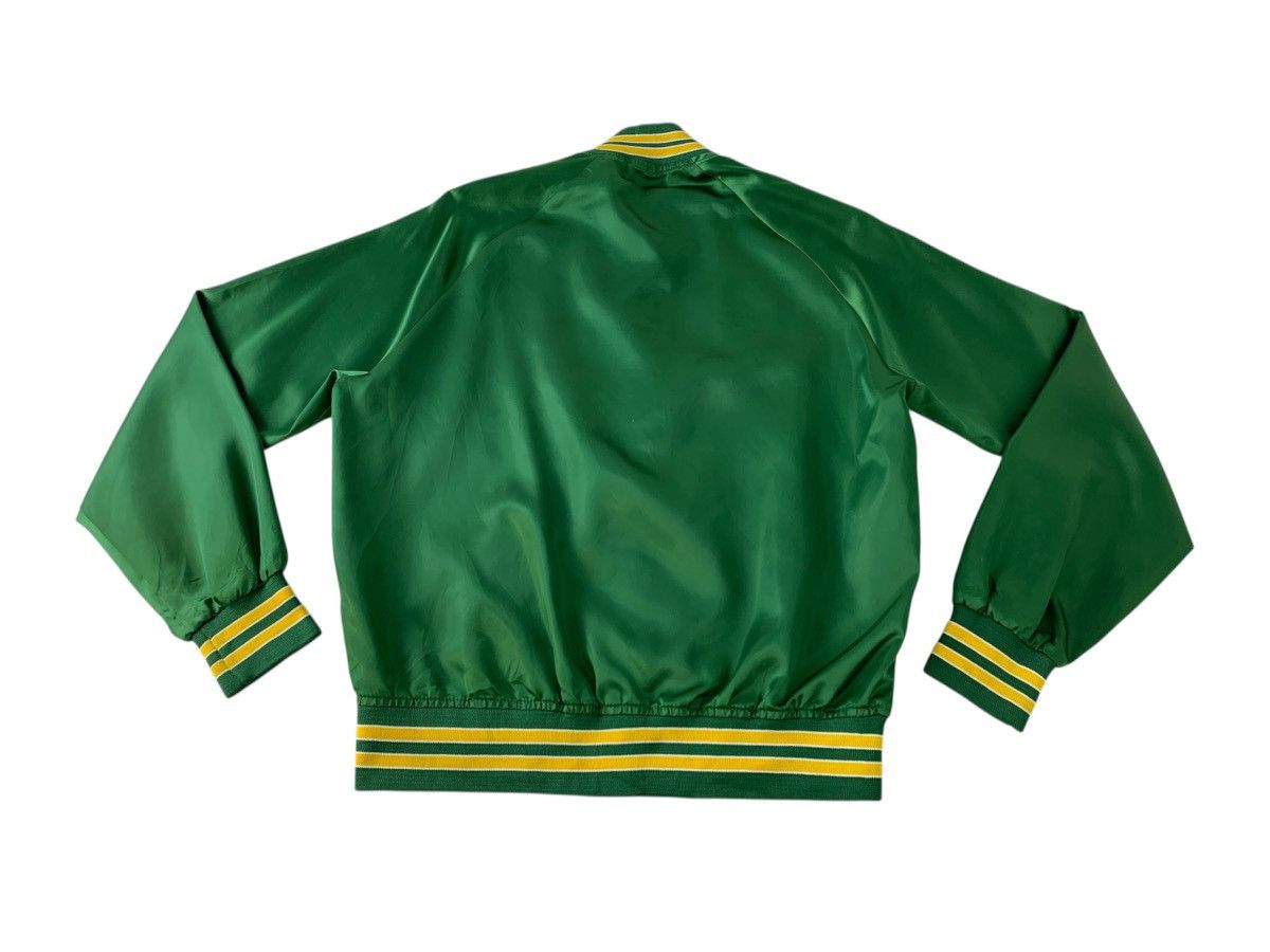 Other 90s Green Satin Bomber Varsity Jacket Made In Usa Plain Size US M / EU 48-50 / 2 - 2 Thumbnail