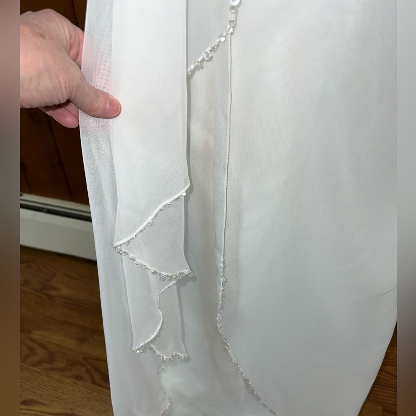 Vintage Beautiful Vintage 90s Destiny Chiffon Wedding Gown! Size XXL / US 16-18 / IT 52-54 - 4 Thumbnail