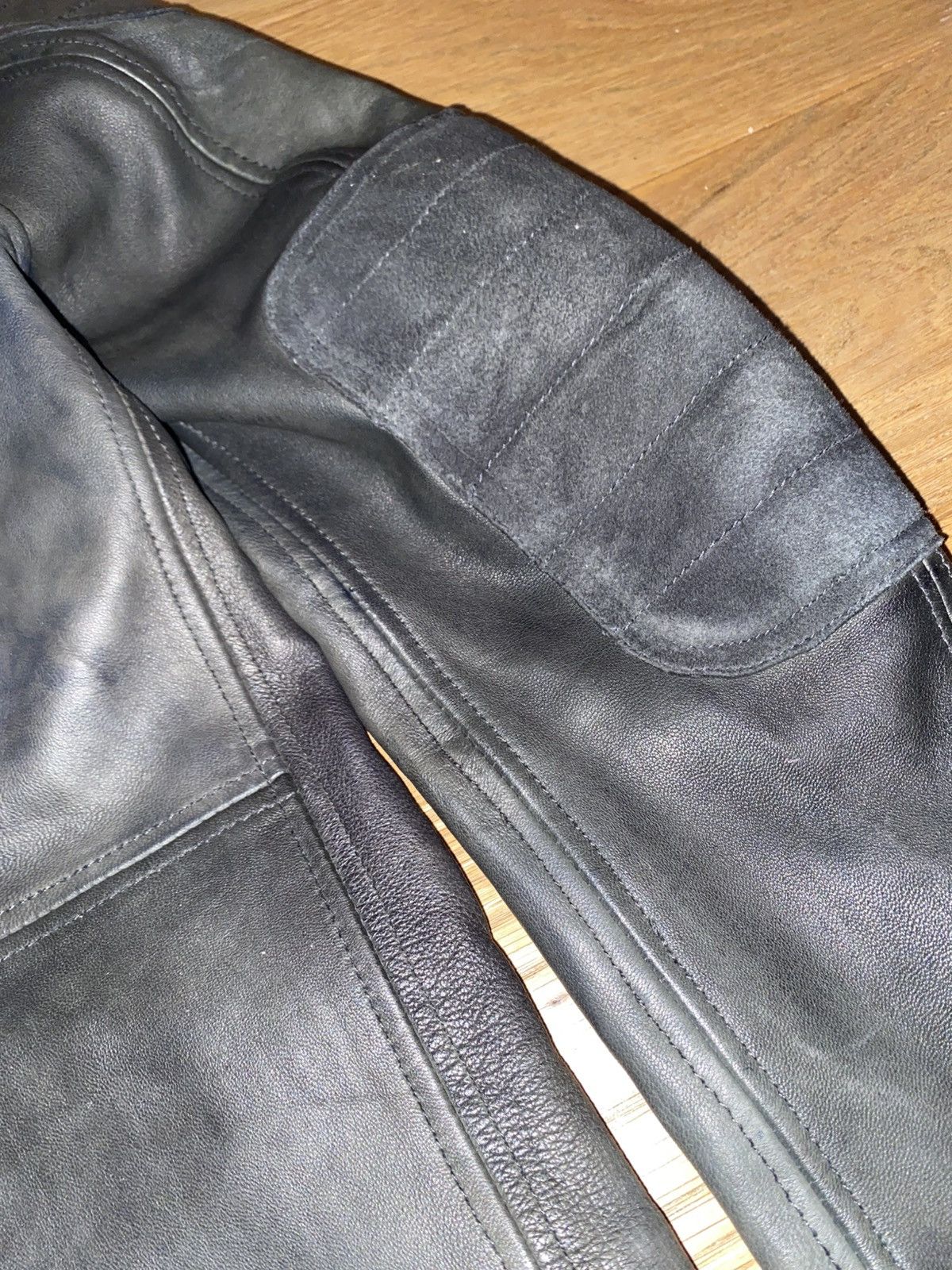 Acne Studios Acne Studios Oliver Leather Biker Jacket Grey/Black Size US M / EU 48-50 / 2 - 4 Thumbnail