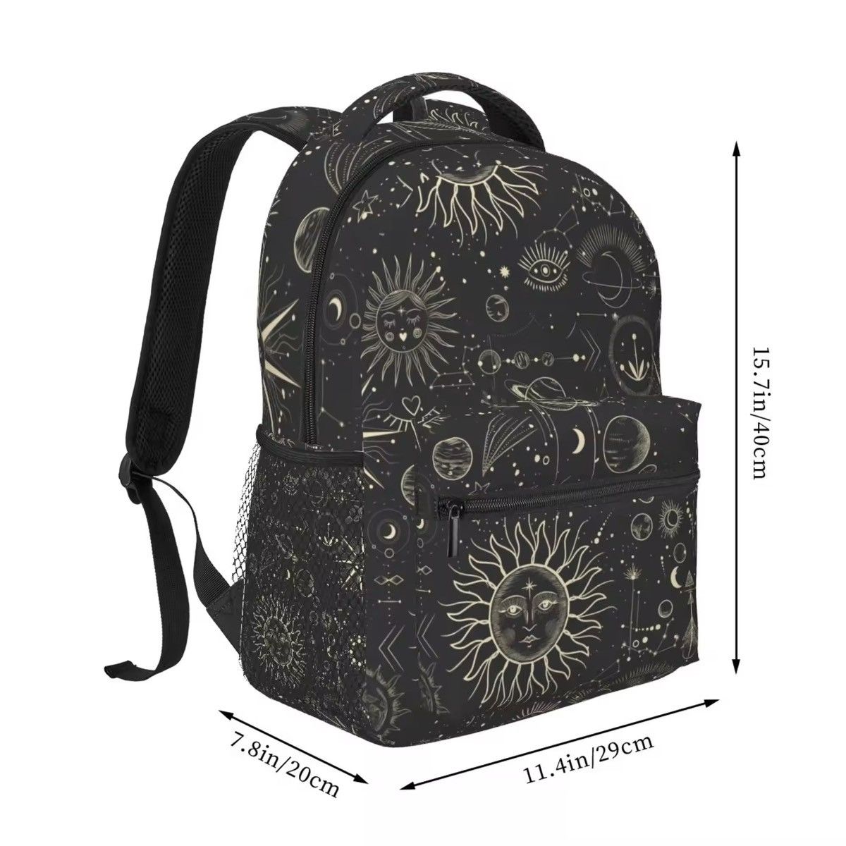 Vintage Celestial Pattern Sun and Moon Backpack Size ONE SIZE - 5 Thumbnail