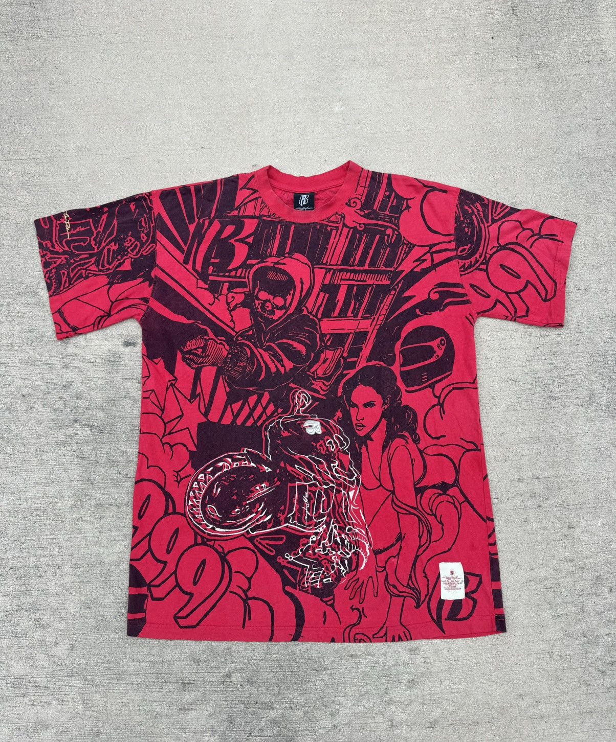 Rap Tees × Ruff Ryders × Vintage Y2k DMX’s Ruff Ryders AOP grail motorcycle, babe, skull Size US XXL / EU 58 / 5 - 1 Thumbnail