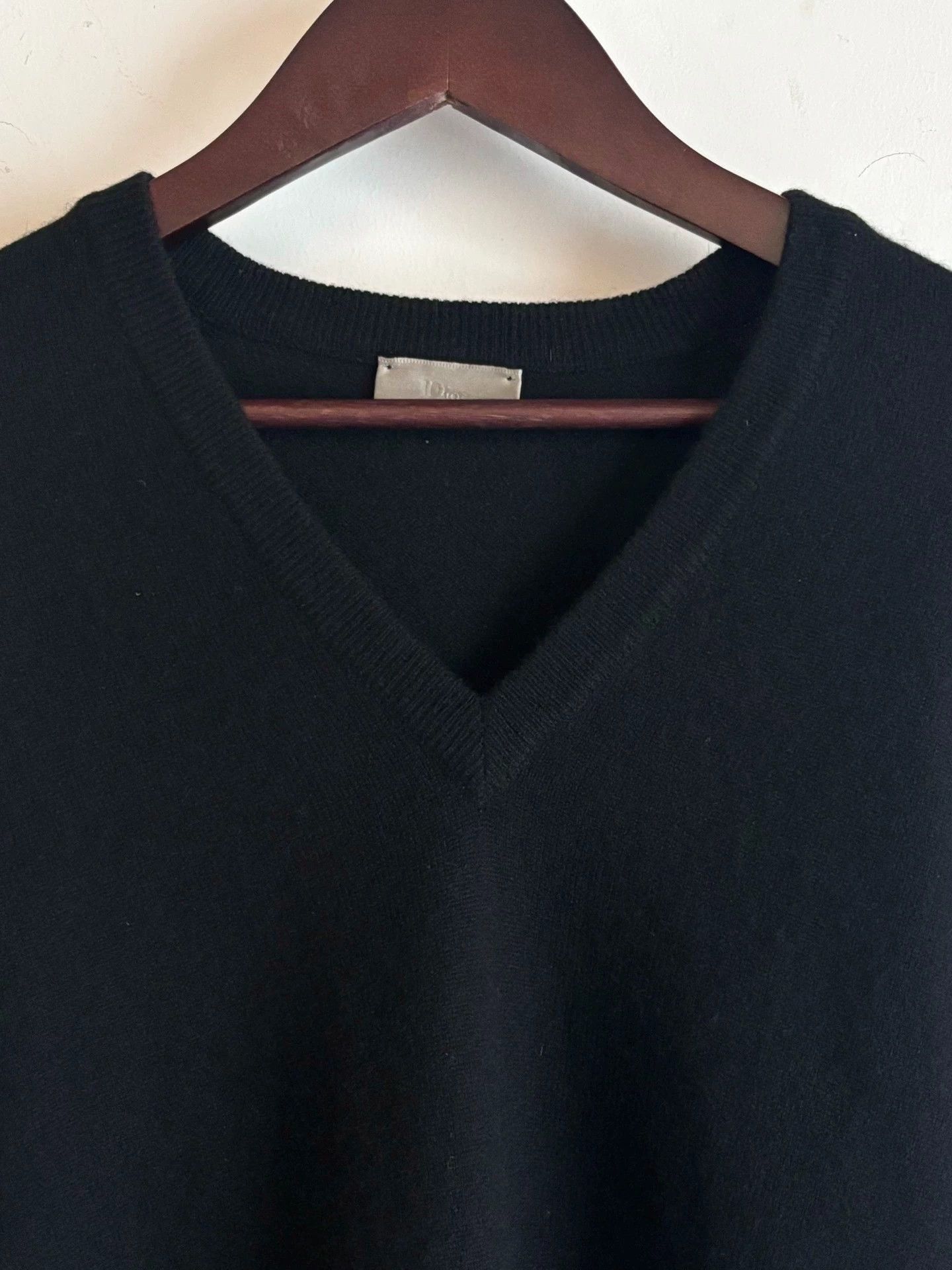 Dior Black V-Neck Long Sleeve Sweater Size US L / EU 52-54 / 3 - 3 Thumbnail