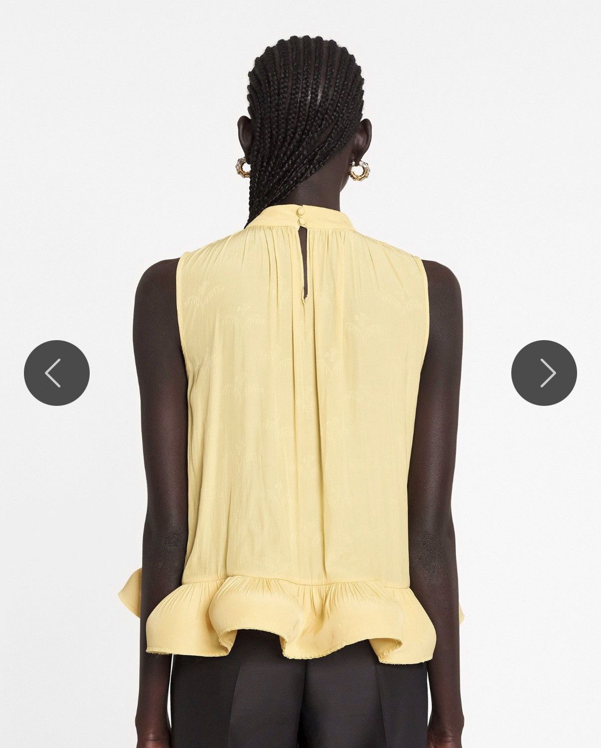 Lanvin LANVIN SLEEVELESS JACQUARD CHARMEUSE TOP Size M / US 6-8 / IT 42-44 - 4 Thumbnail