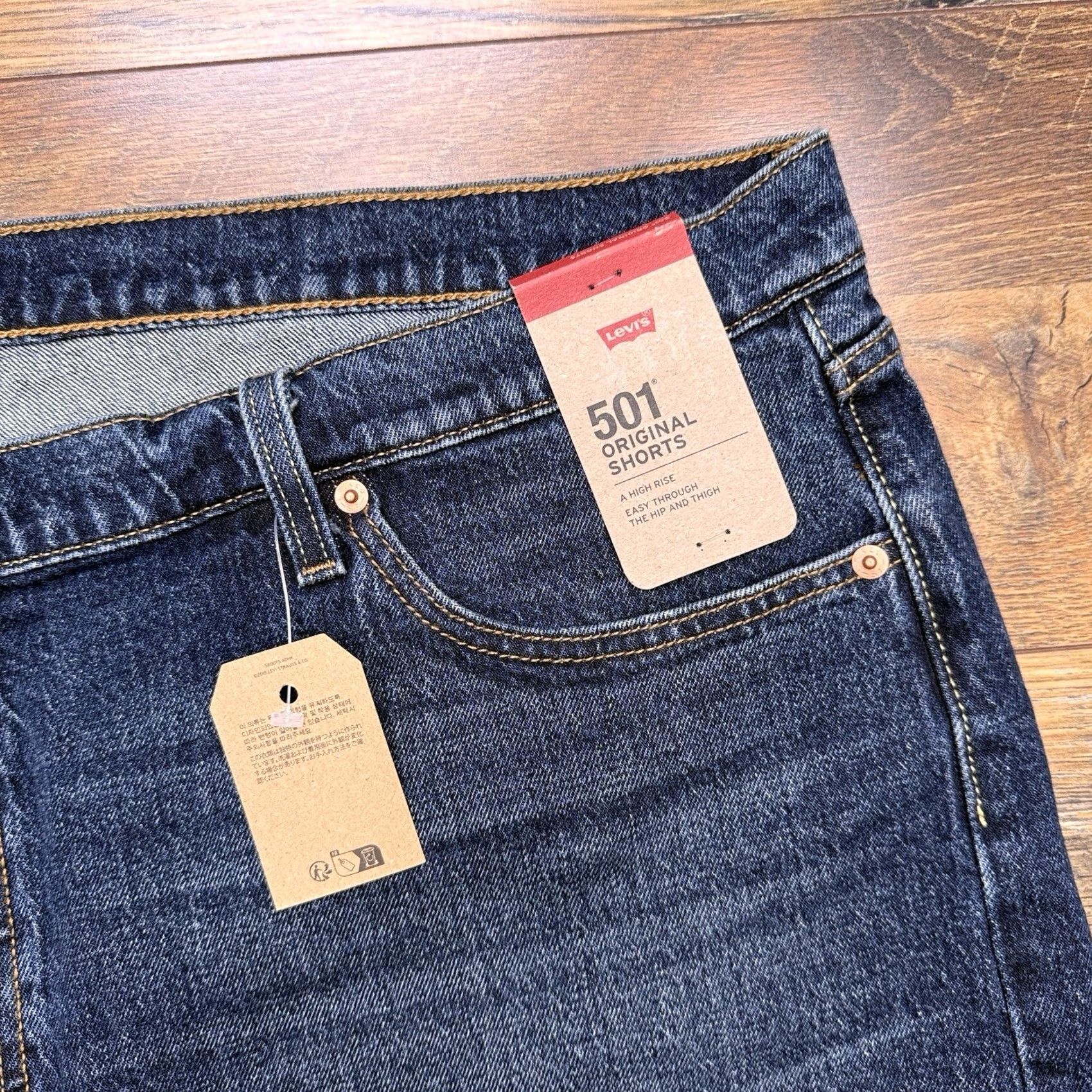 Levi's VINTAGE Levis 501 Shorts Womens 24W Button Fly High Rise Stretch New Size 42" / US 20 - 3 Thumbnail