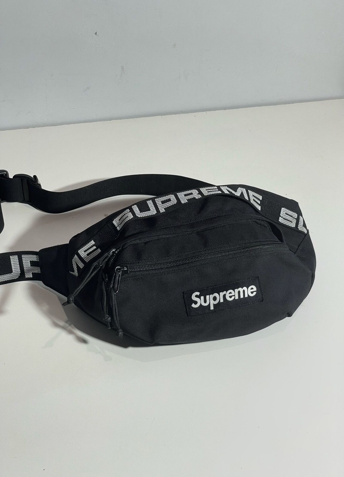 image of Black Cordura Waist Belt Bag Fanny Pack, Men's