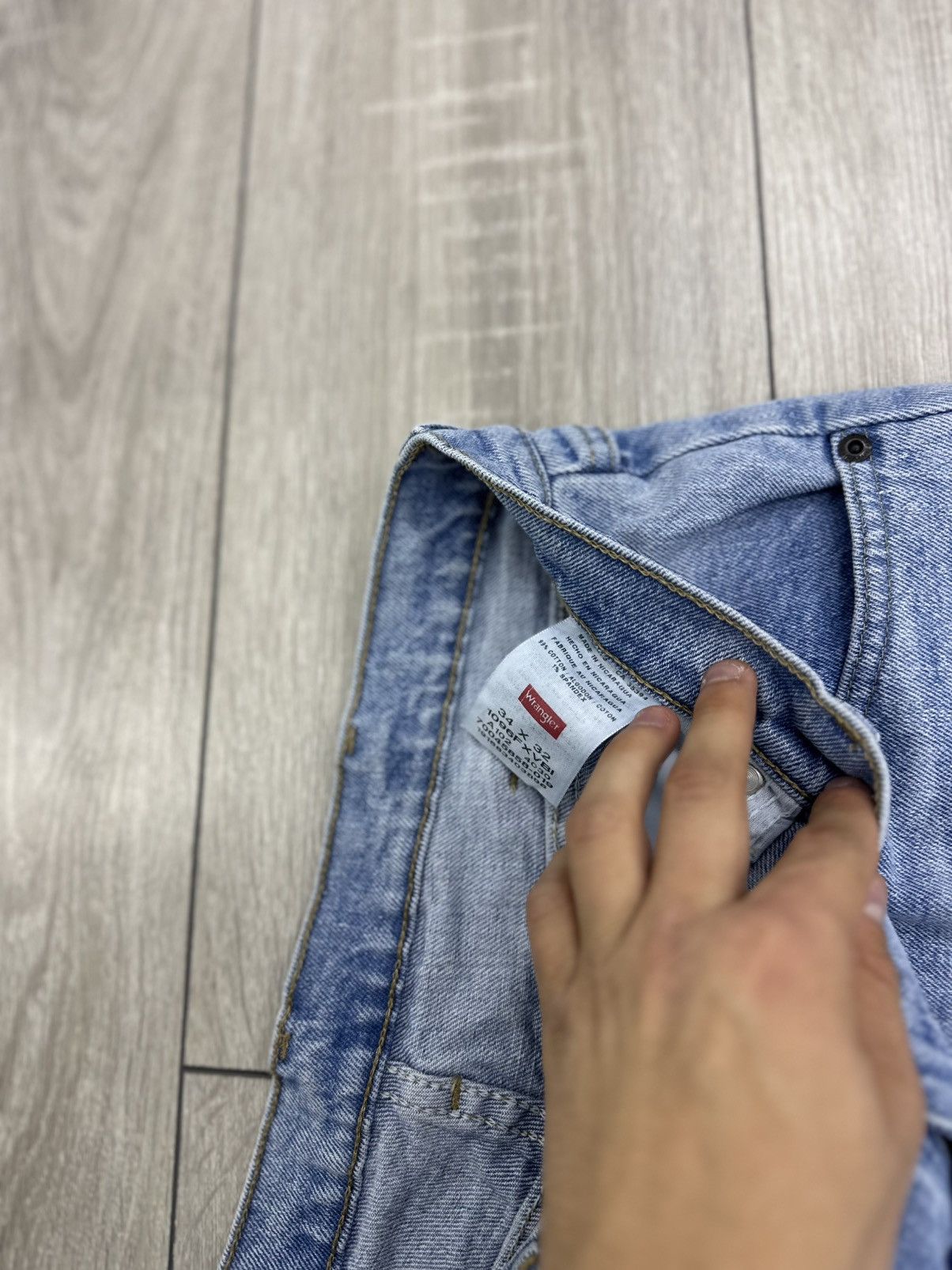 Jean Wrangler Vintage Denim Light Jeans 90s Size US 32 / EU 48 - 5 Thumbnail
