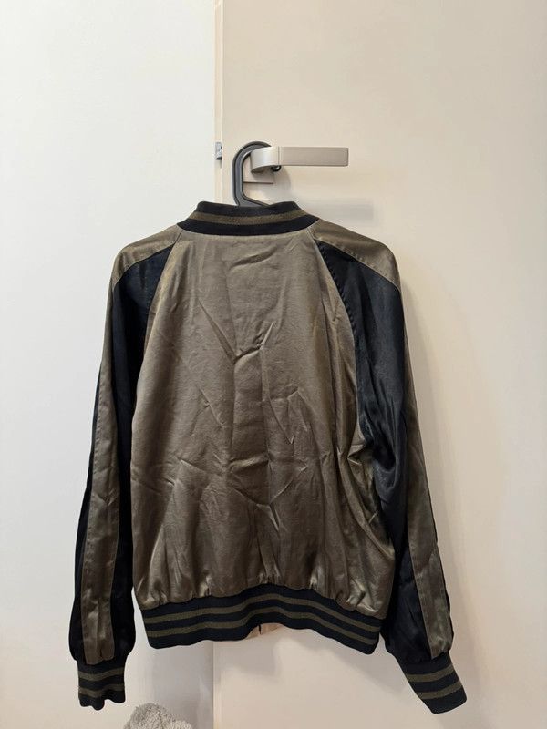 Allsaints × Vintage AllSaints Reversible Bomber Beige Khaki Jacket Carpie Diem M Size US M / EU 48-50 / 2 - 3 Thumbnail