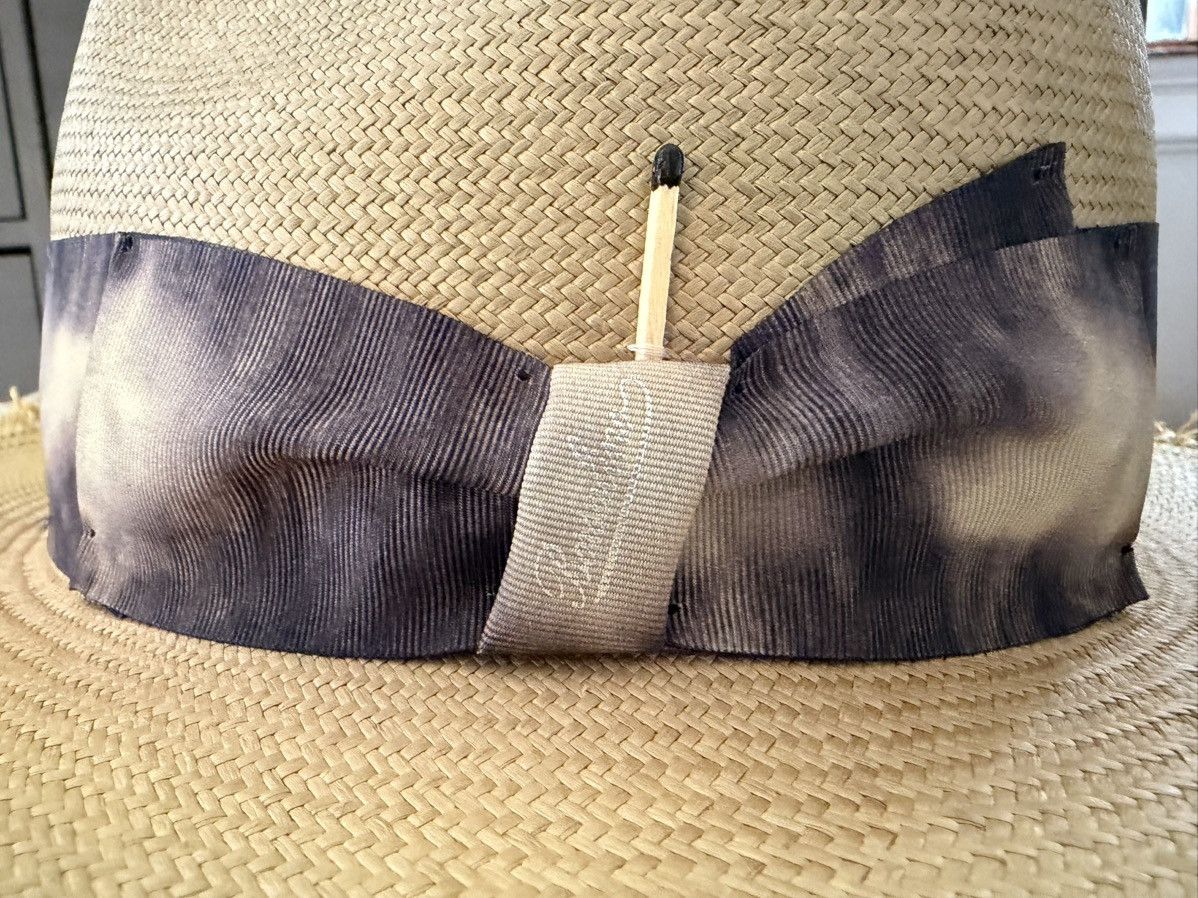 Nick Fouquet Nick Fouquet x Borsalino distressed Panama hat, sz 58/7 1/4 Size ONE SIZE - 9 Thumbnail