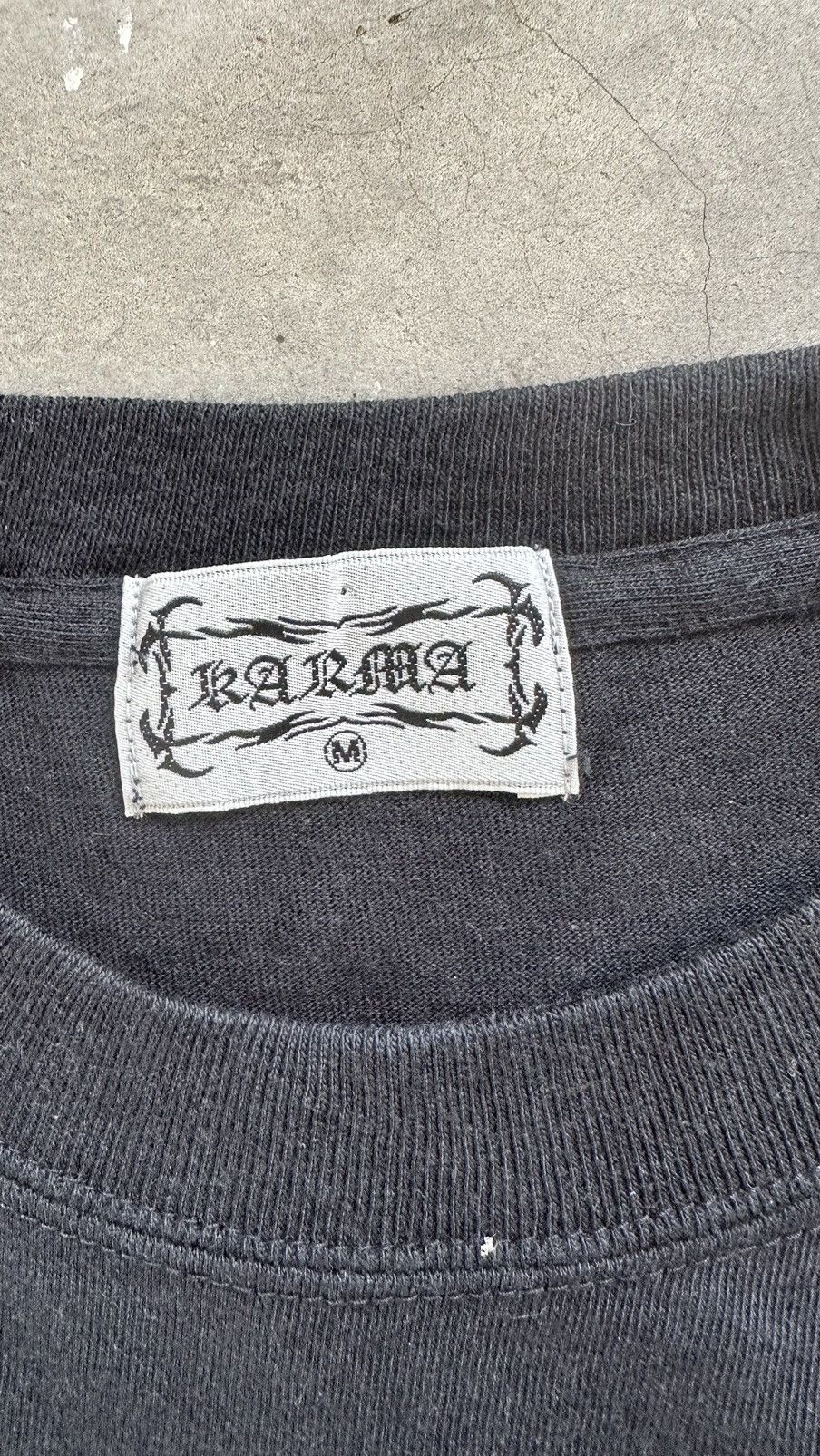 Japanese Brand VINTAGE KARMA MANTRA PUNK TEE Size US M / EU 48-50 / 2 - 4 Thumbnail