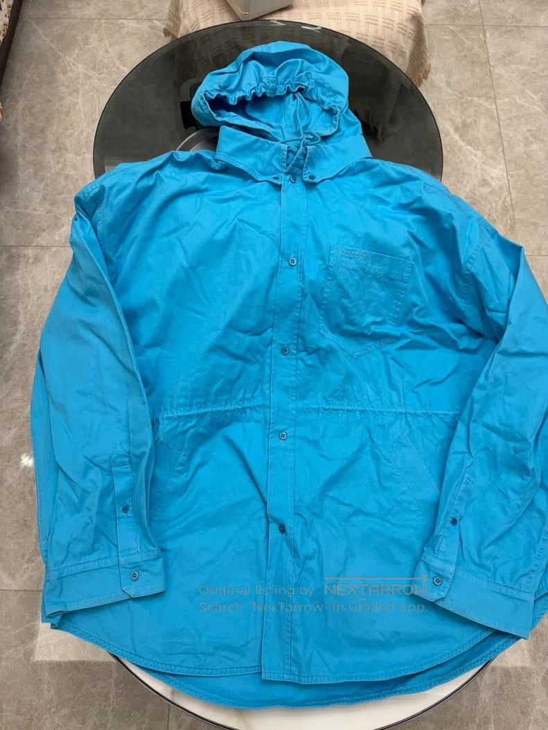 Balenciaga Balenciaga Hooded Drawcord Parka Shirt Jacket Size US M / EU 48-50 / 2 - 1 Thumbnail