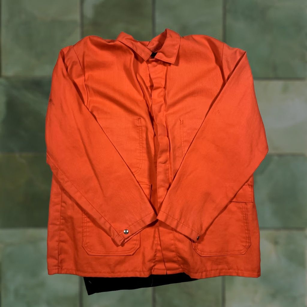 Vintage VINTAGE Steel Grip Jacket Mens L Orange Flame Resistant FR Welding Coat Made USA Size US L / EU 52-54 / 3 - 1 Thumbnail