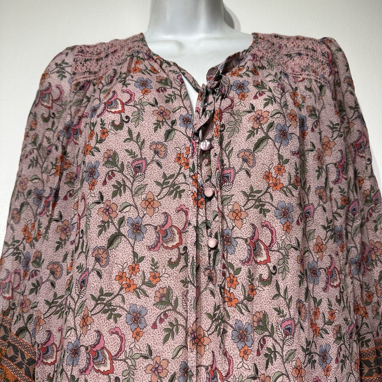 Johnny Was JADE by JOHNNY WAS Maha Rayon Floral Embroidered Dress XS Size XS / US 0-2 / IT 36-38 - 3 Thumbnail
