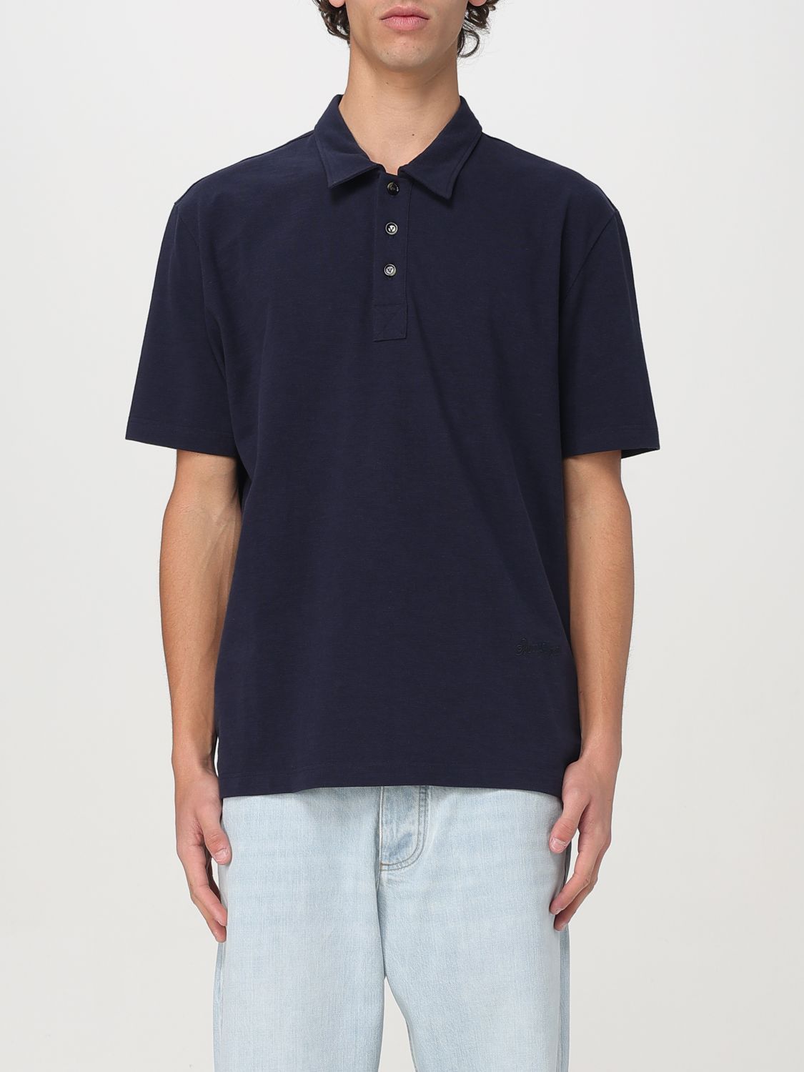 Bottega Veneta Bottega Veneta Polo Shirt Men Blue Size US S / EU 44-46 / 1 - 1 Thumbnail
