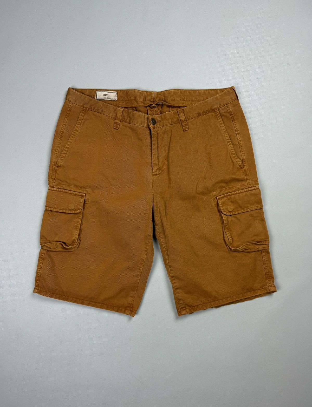 Designer Ami Alexandre Mattiussi Men’s Garment Dyed Cargo Shorts Size US 34 / EU 50 - 1 Thumbnail