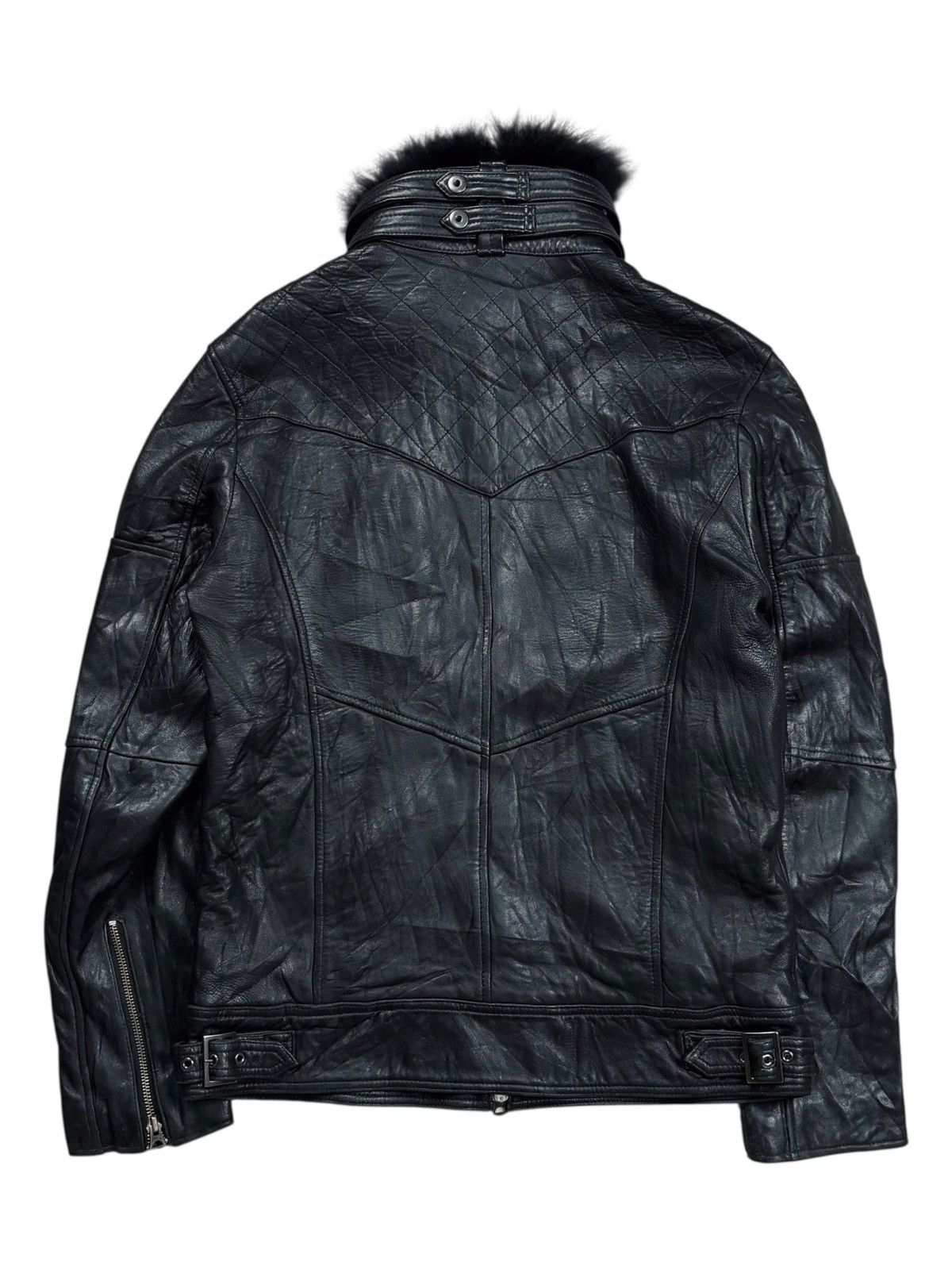 JACKROSE 2000s Jackrose - Trim Fur Collar Vkei Style Leather Jacket Size US M / EU 48-50 / 2 - 4 Thumbnail