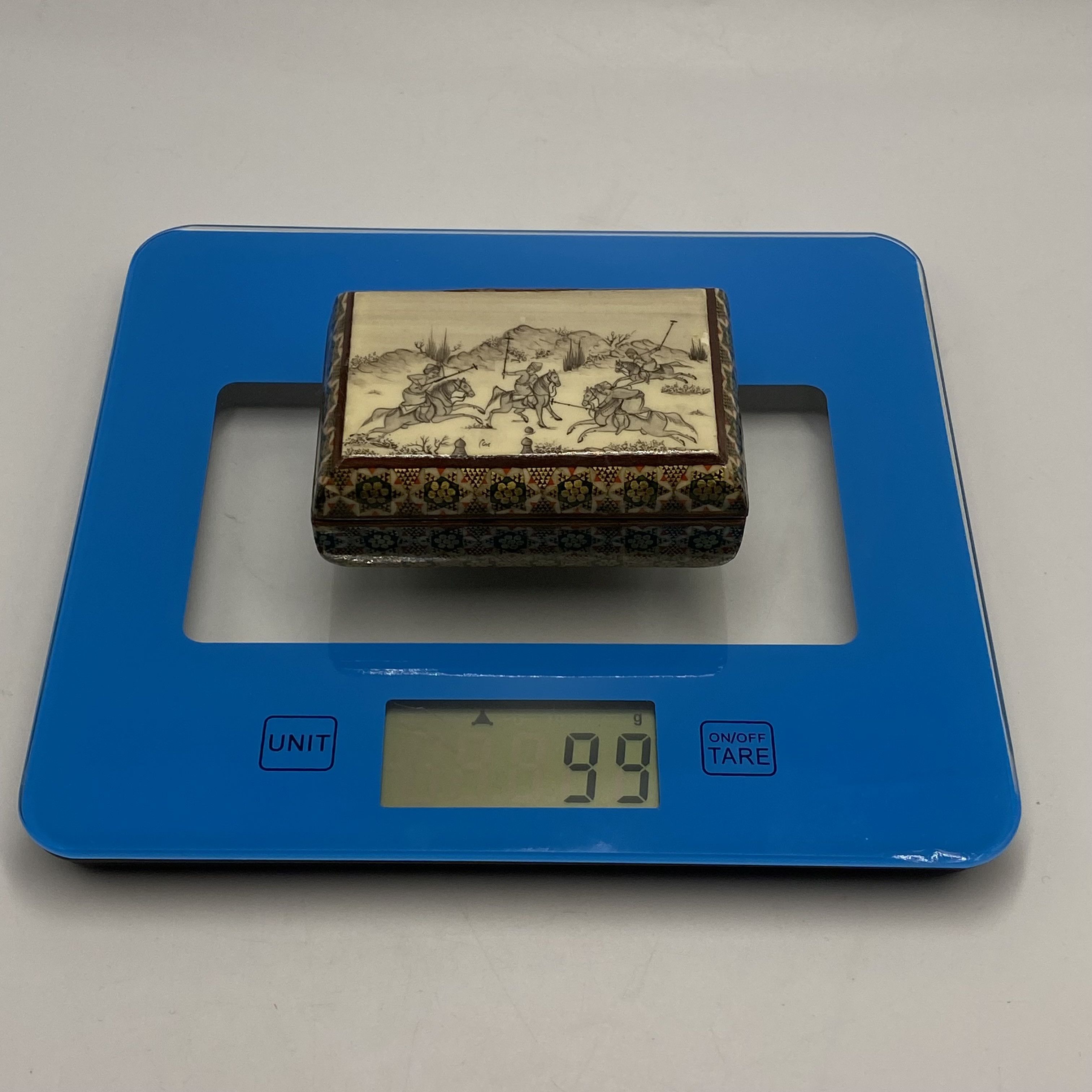Vintage Vintage Persian Hand Painted Mosaic Trinket Jewelry Box Polo Size ONE SIZE - 7 Thumbnail