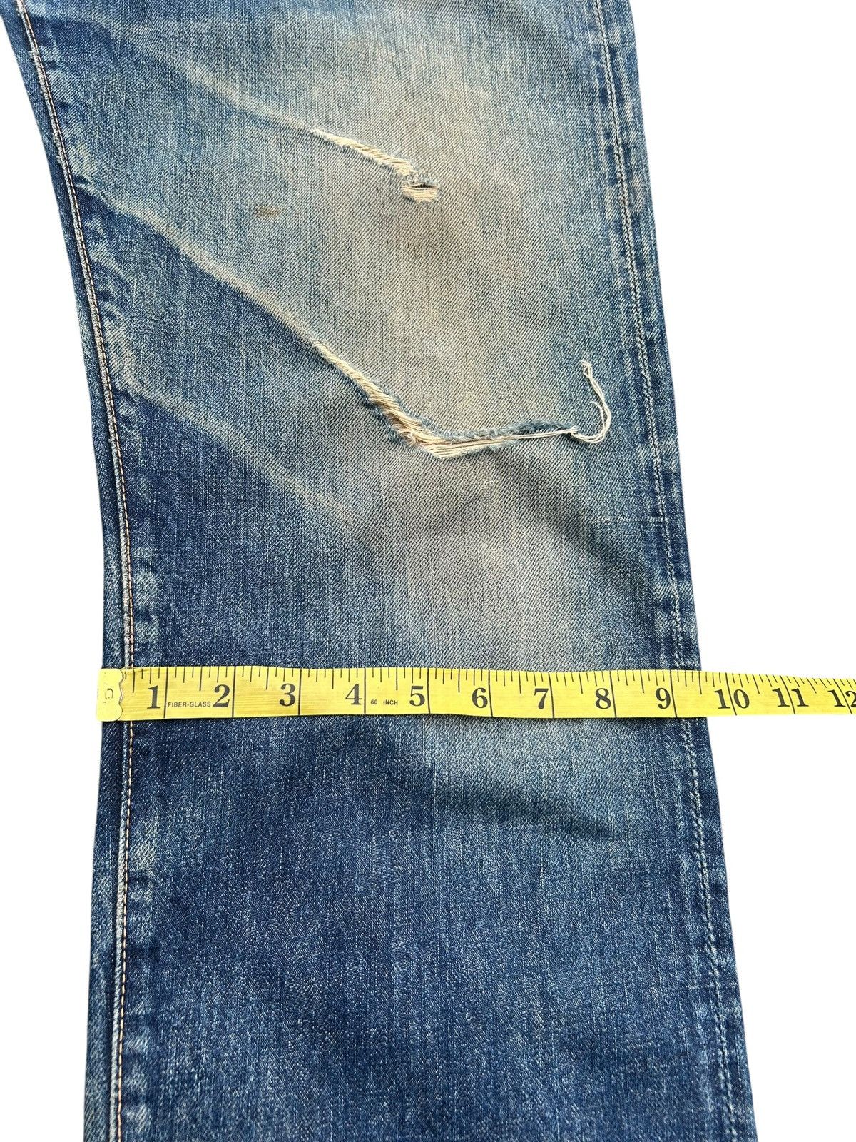 Kapital Thrashed Vintage Evisu Selvedge Japanese Brand Denim Jeans 🎌 Size US 30 / EU 46 - 25 Thumbnail
