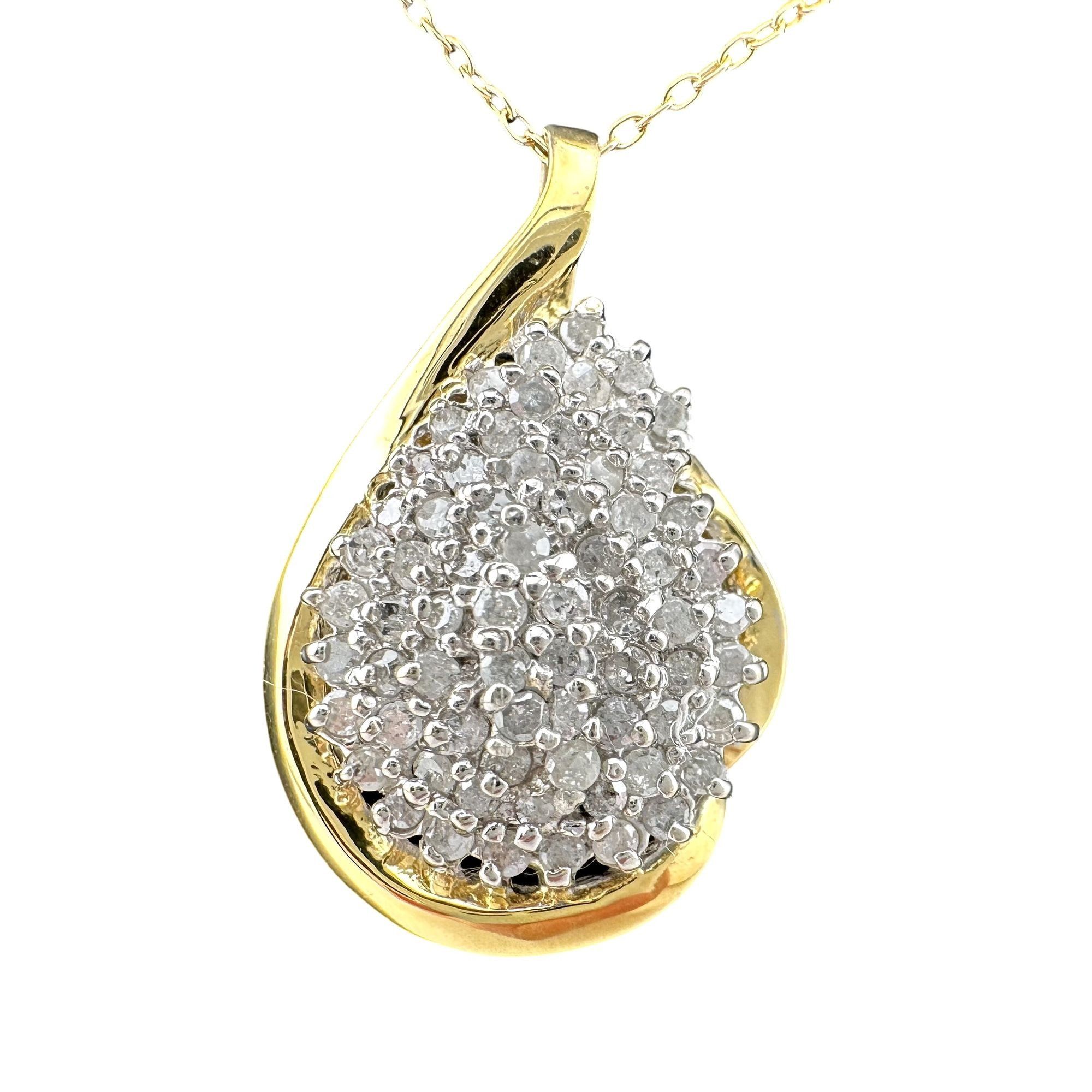 Other Stunning Pear cut 1.00 Carat Natural Diamond Necklace Size ONE SIZE - 1 Thumbnail