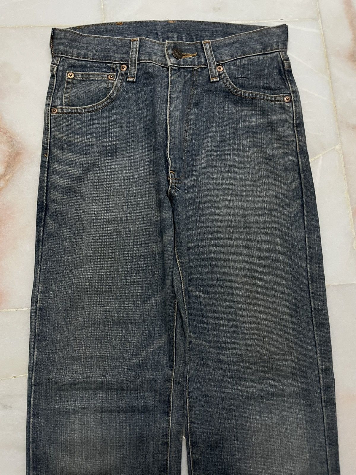 Edwin 💥Wide💥90s Style Edwin Whisker Baggy Denim Jeans Rare Size 25" / US 0 / IT 36 - 2 Thumbnail