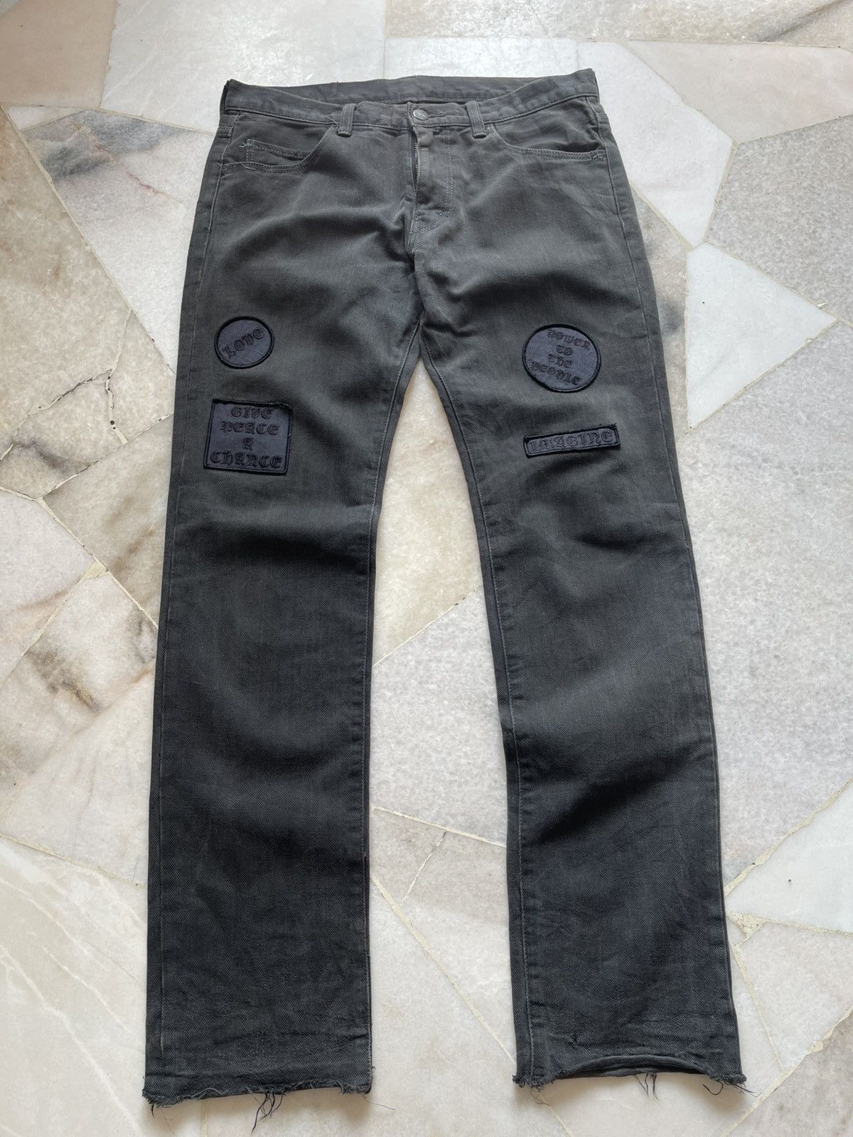 Number (N)ine 2004 Number Nine 'Give Peac A Chance' Patch Pants Size US 31 - 4 Thumbnail