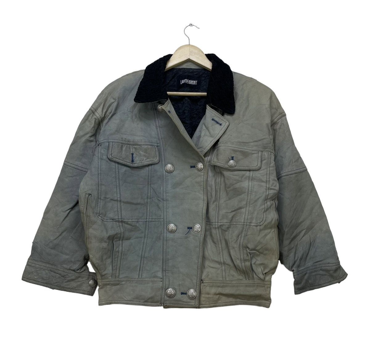 Japanese Brand Japanese Brand Lautreamont Double Collaar Leather Jacket Size M / US 6-8 / IT 42-44 - 1 Thumbnail