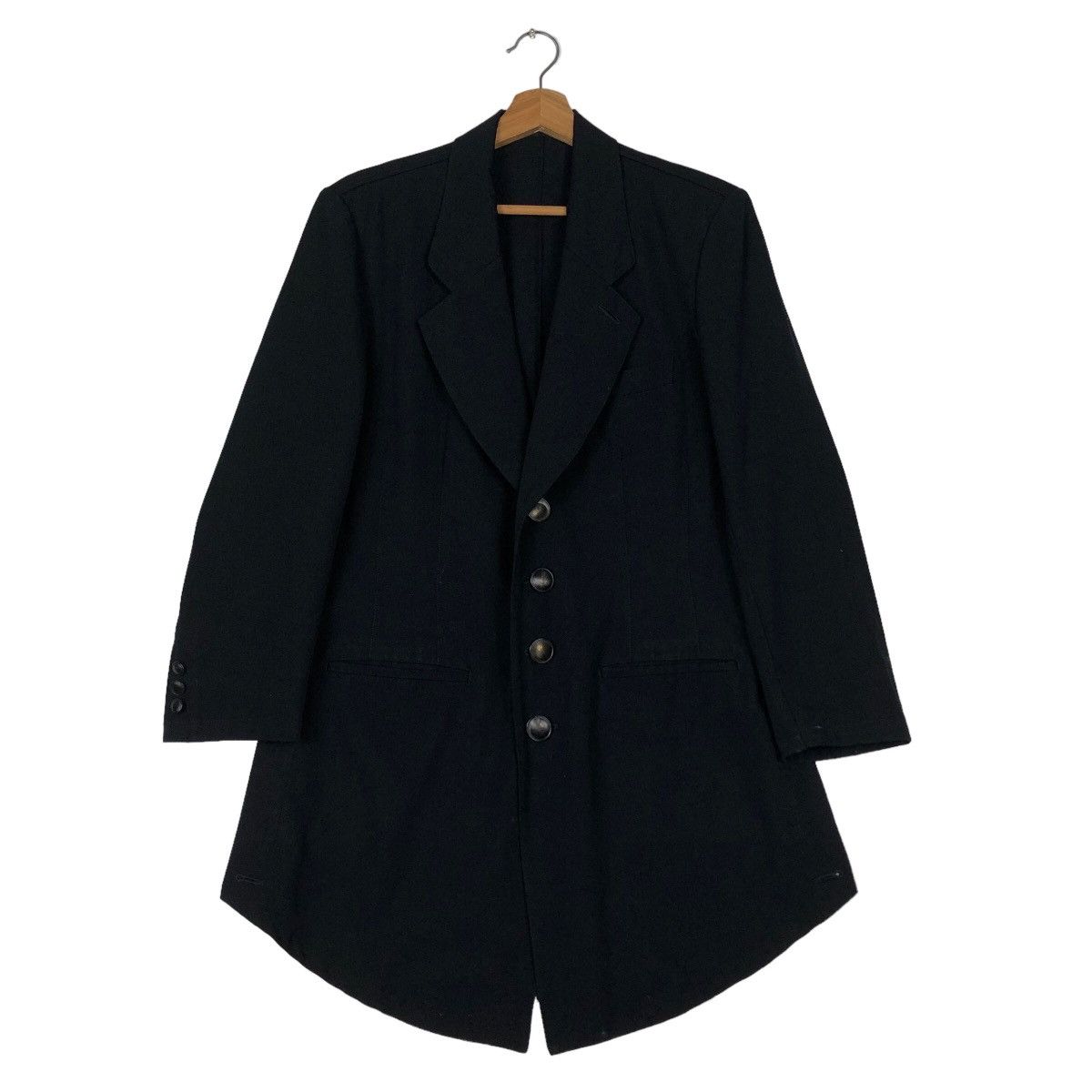 Yohji Yamamoto 🔥Rich Black Bondage Design Asymmetrical Design Cut AT Japan Size US M / EU 48-50 / 2 - 1 Thumbnail