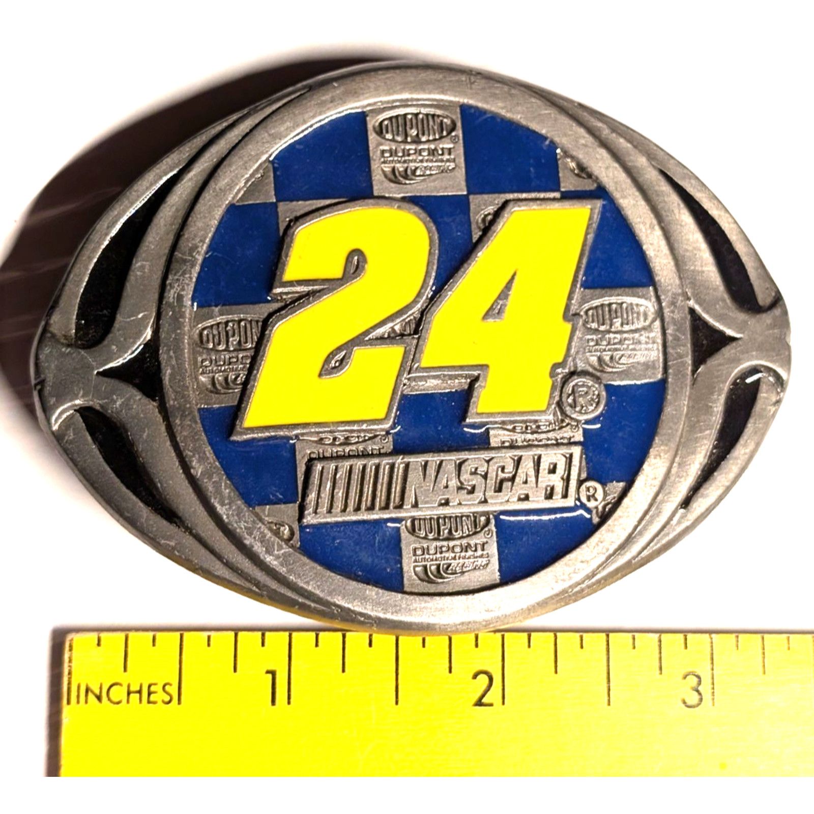 DuPont Dupont Legends Jeff Gordon #24 Nascar Pewter Belt Buckle Size ONE SIZE - 5 Thumbnail