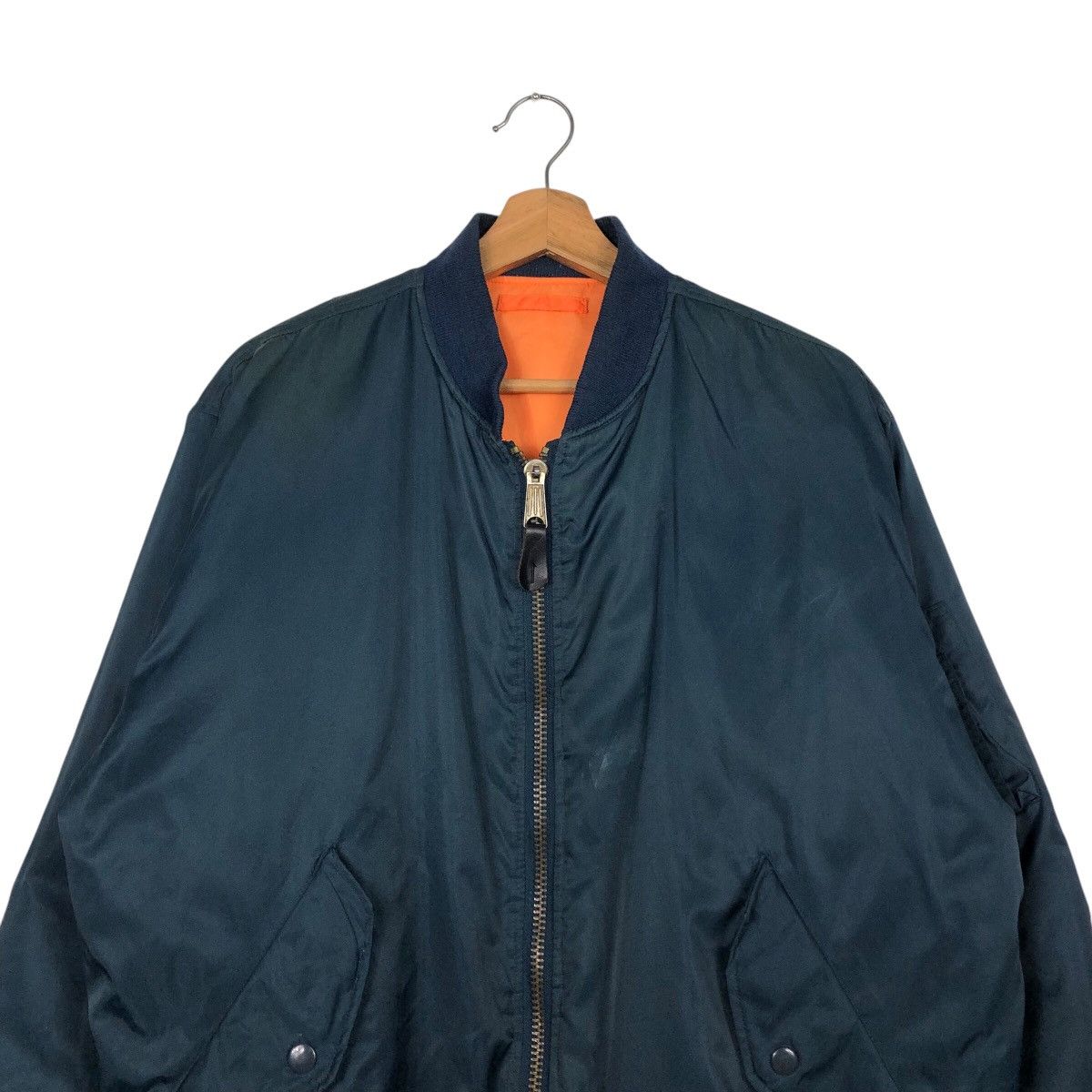 Japanese Brand 📌Vintage Reversible Bomber Jacket Ma-1 Phantom Military Size US L / EU 52-54 / 3 - 6 Thumbnail