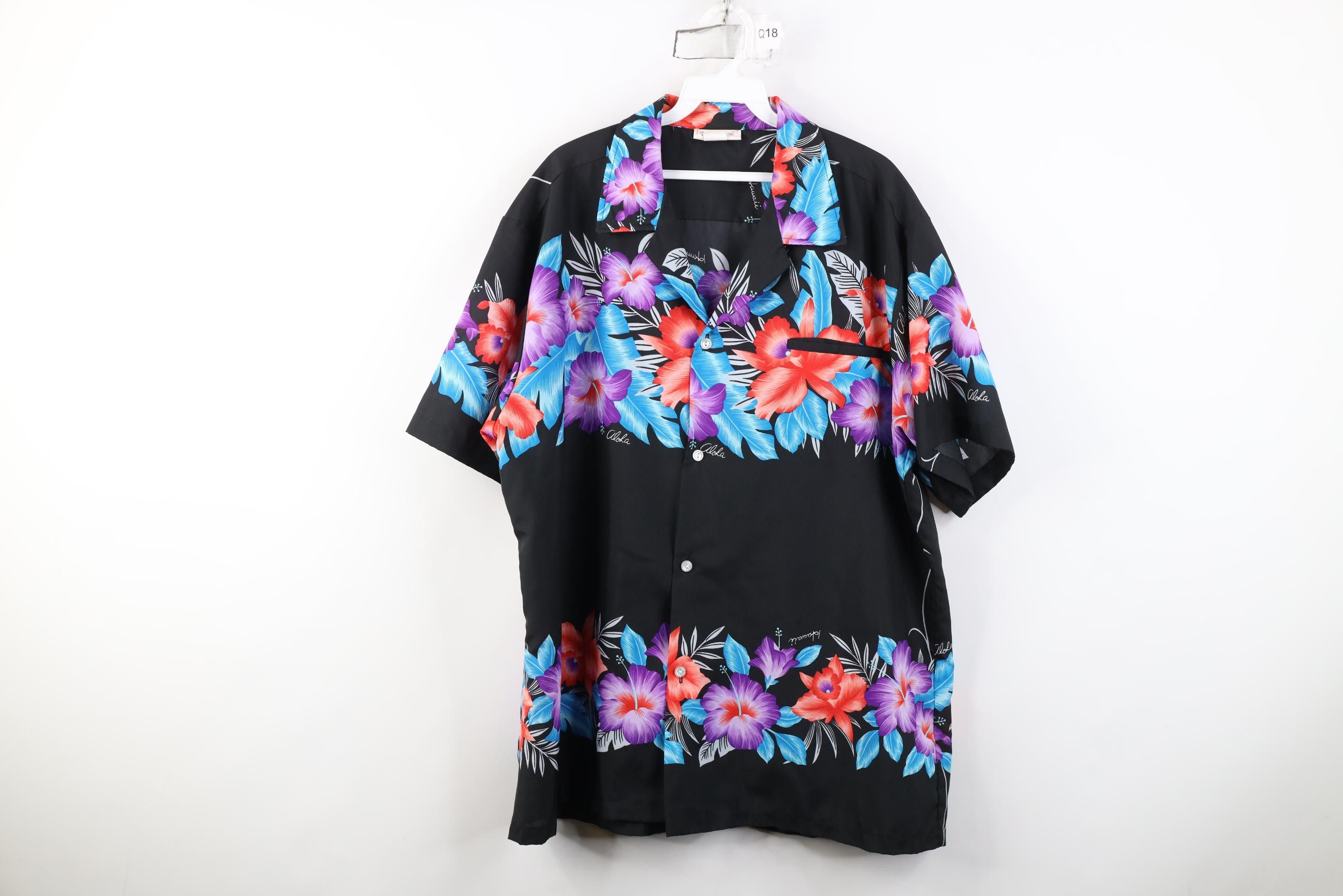 Vintage Vintage 70s Streetwear Hawaiian Beach Luau Button Shirt USA Size US XL / EU 56 / 4 - 1 Thumbnail