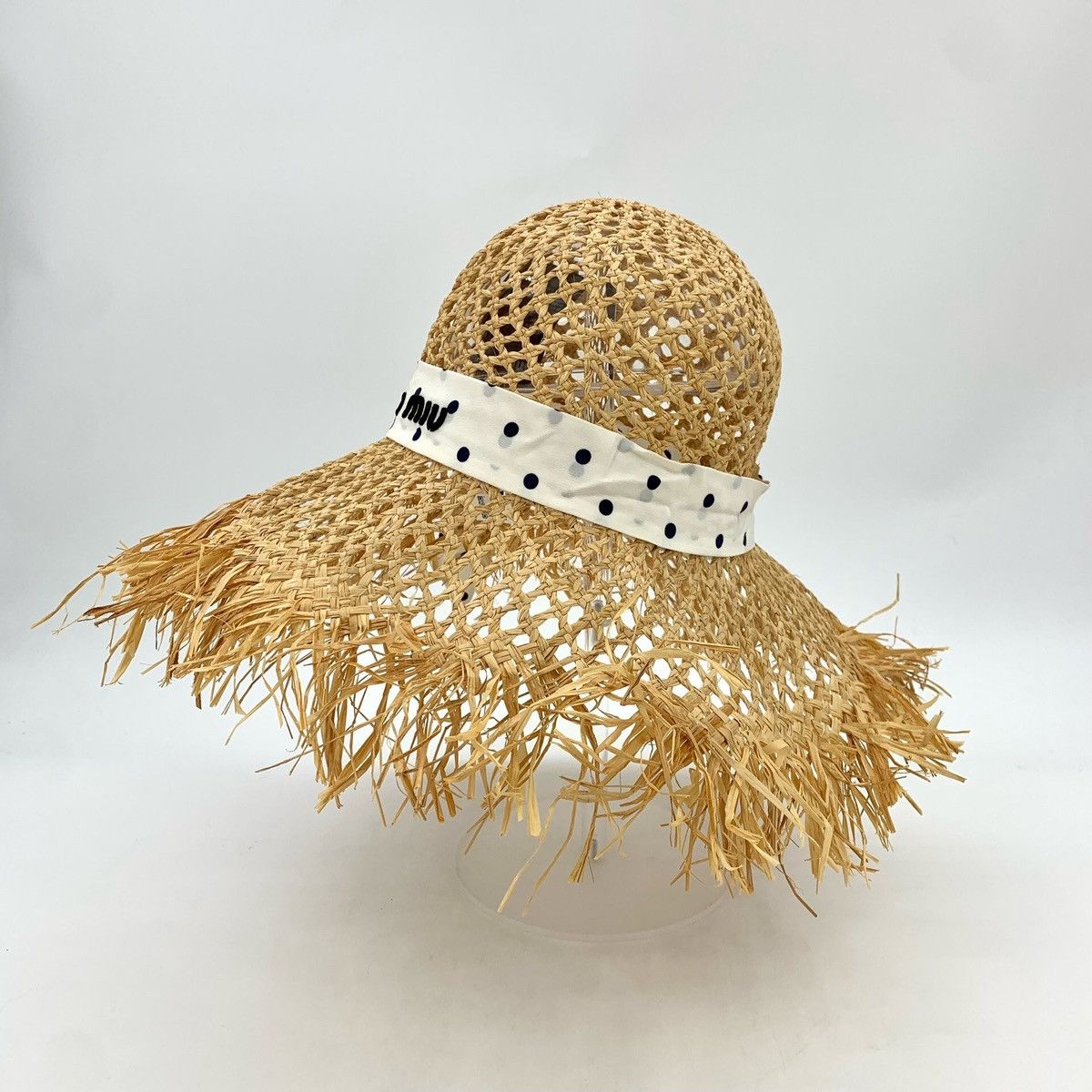 Miu Miu Miu Miu Raffia Ribbon Sun Hat Size ONE SIZE - 2 Thumbnail
