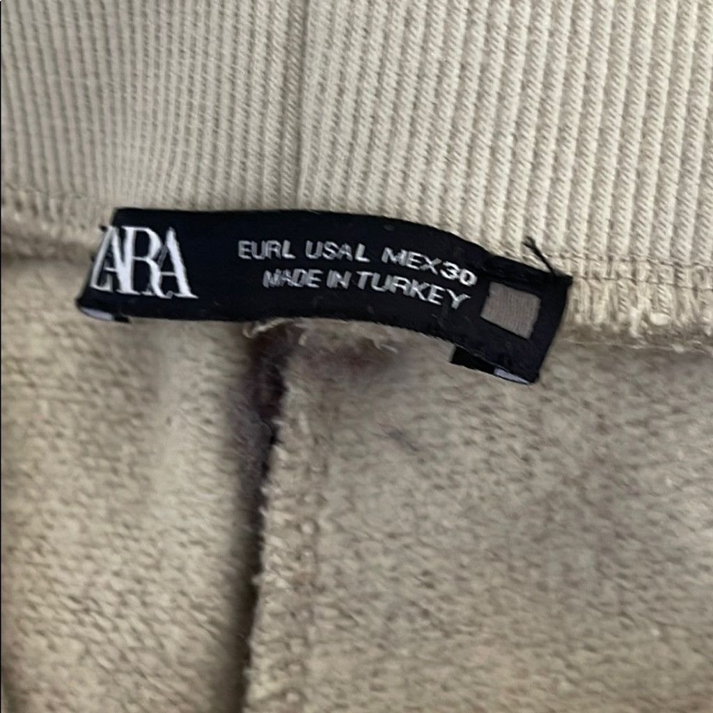 Zara Zara LARGE Beige Jogger Pants Size 32" / US 10 / IT 46 - 2 Thumbnail