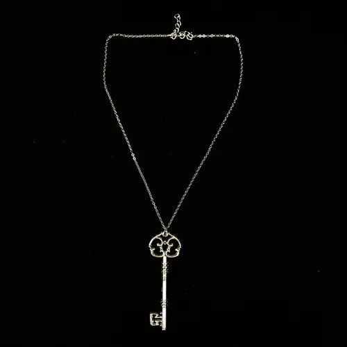 Jewelry Gothic Key Pendant Necklace and Punk Necklace Gothic Chain Size ONE SIZE - 4 Thumbnail