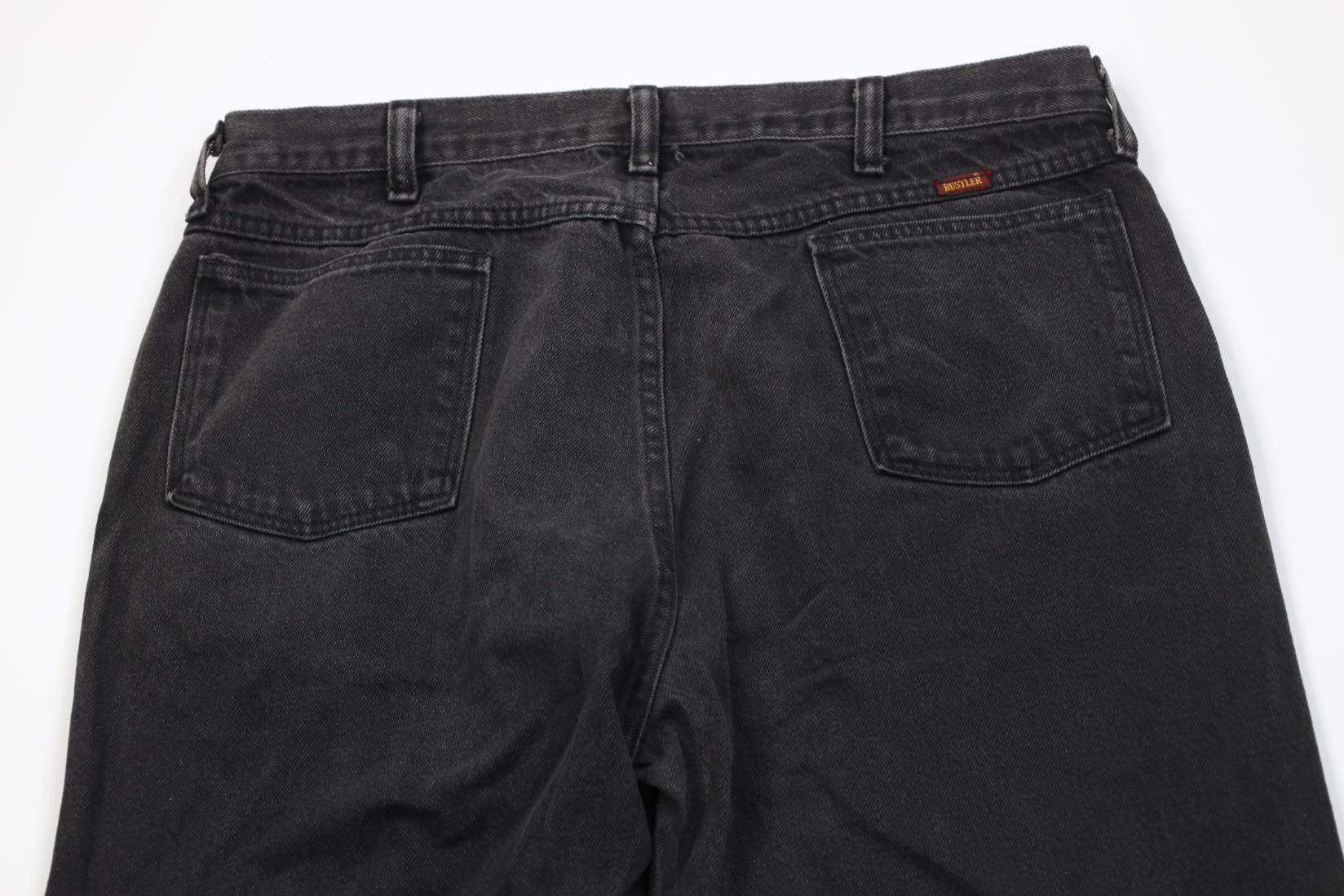 Vintage Vintage 90s Streetwear Straight Leg Denim Jeans Black Cotton Size US 36 / EU 52 - 10 Thumbnail